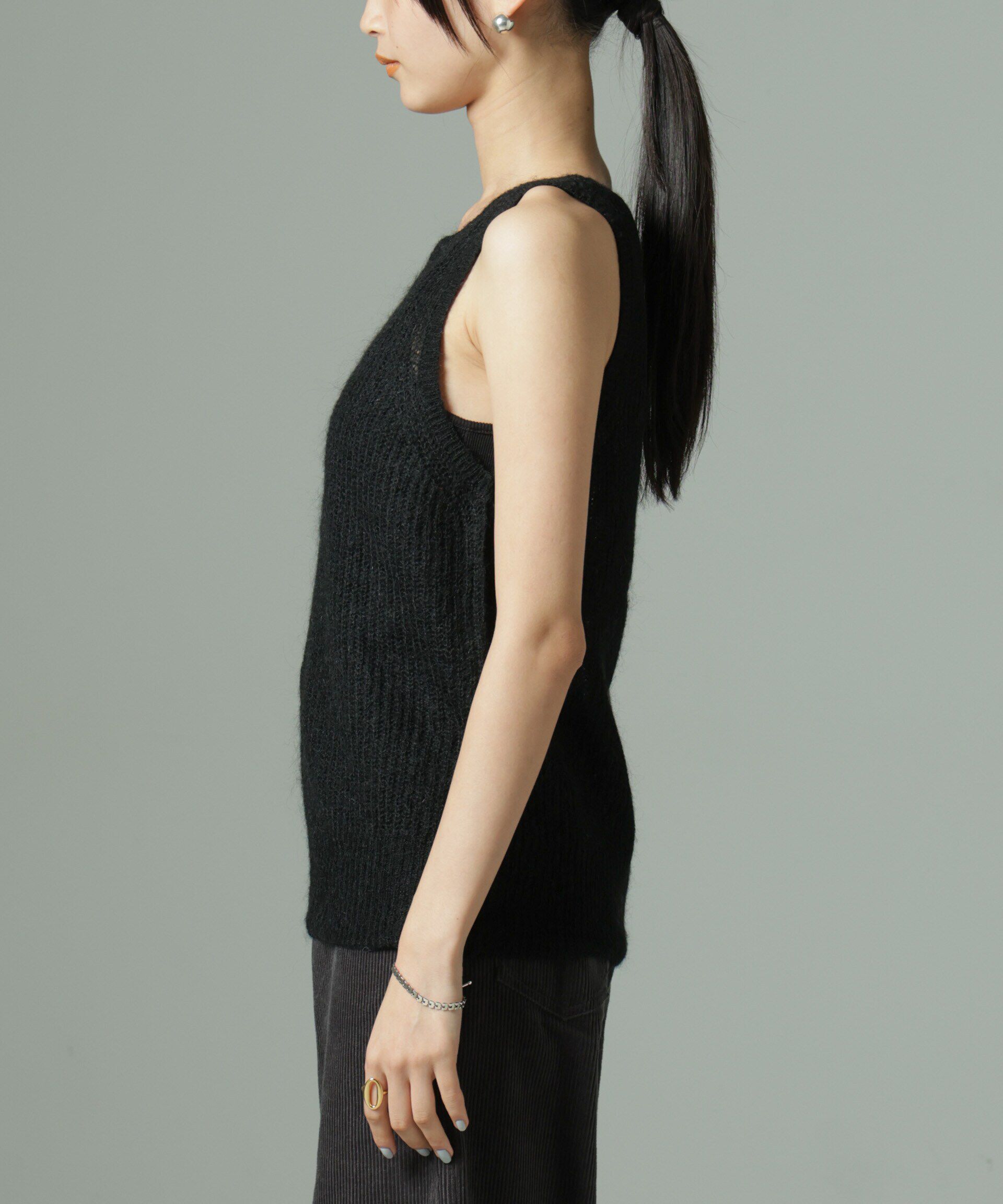 nano･universe「モヘヤ混タンクニットトップス(セットアップ可)」|ニット・セーター|