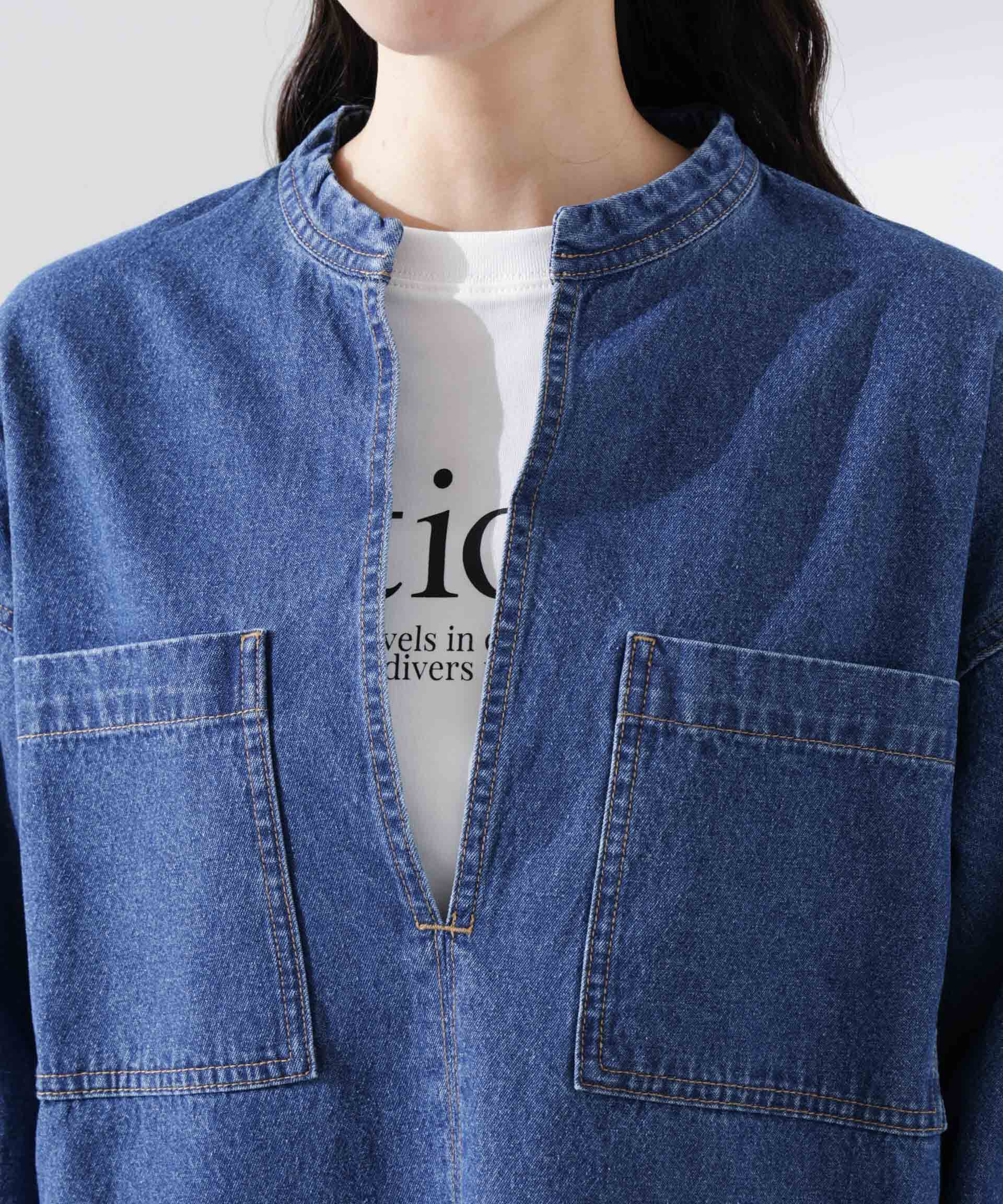 nano･universe「デニムポケットプルオーバー（セットアップ可）」|シャツ・ブラウス|