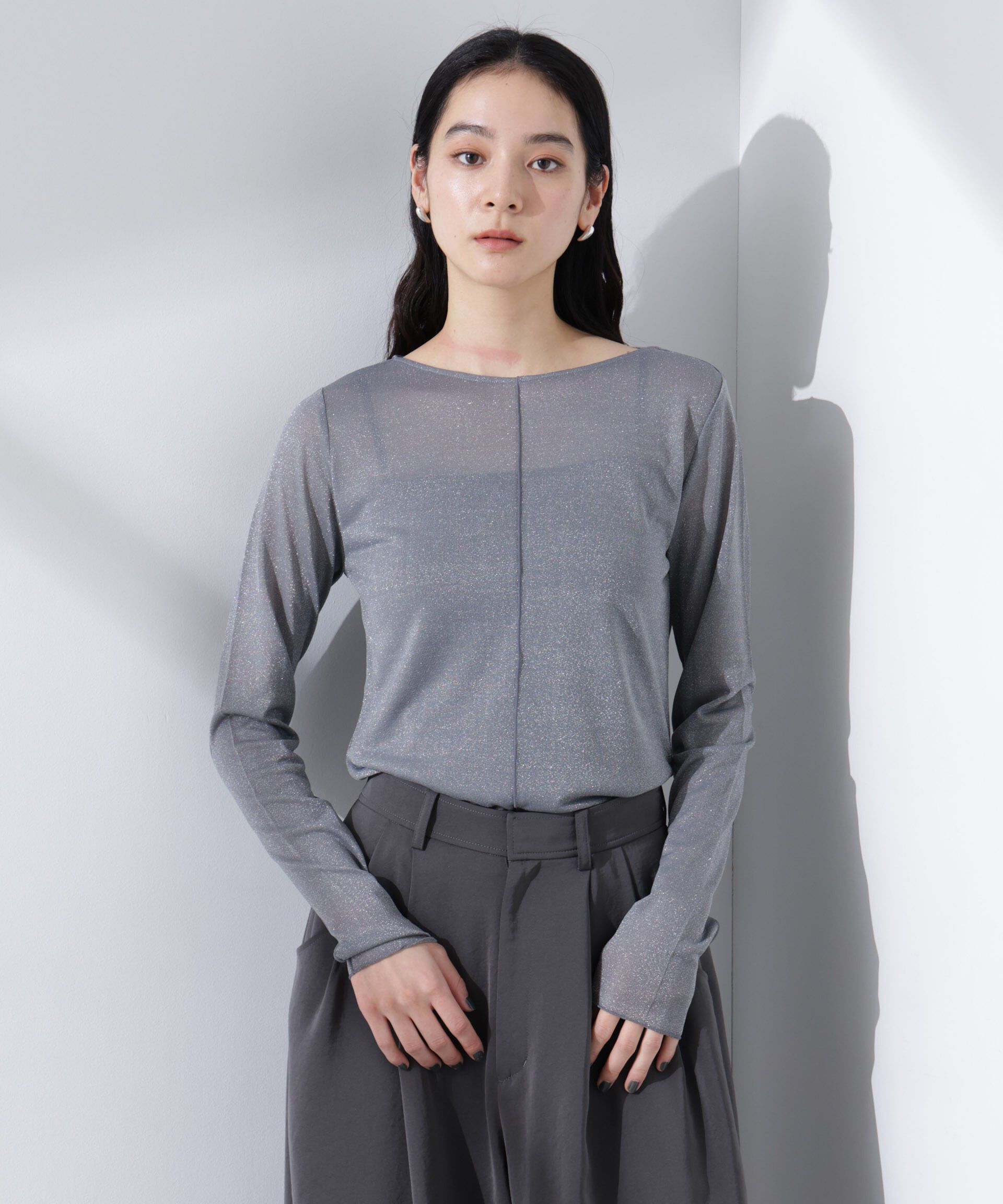 nano･universe「ラメシアーカットトップス」|Tシャツ・カットソー|