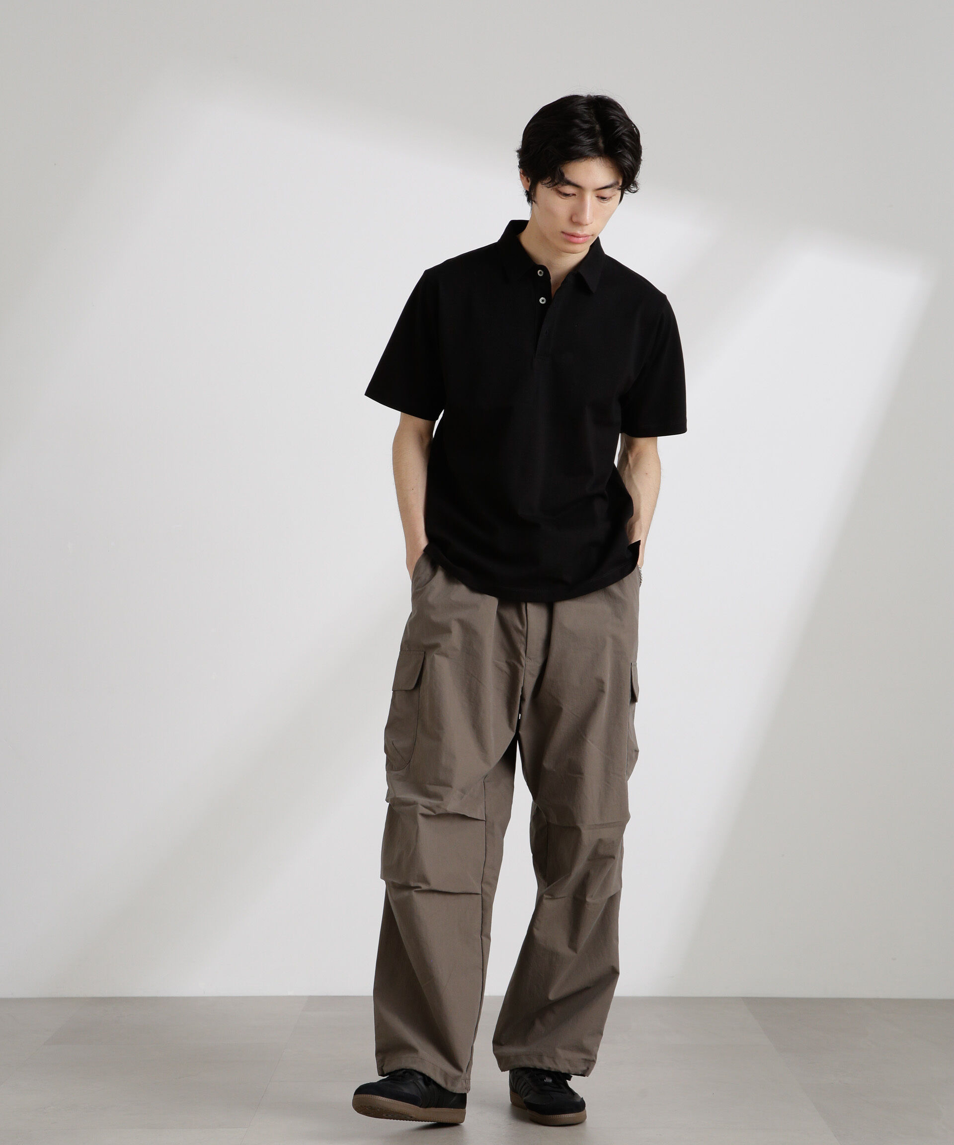 nano･universe「アンチスメル 鹿の子ポロ 半袖」|Tシャツ・カットソー|