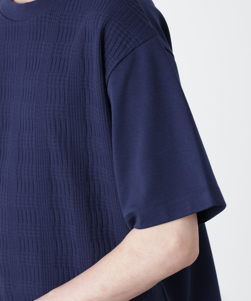 nano･universe「リンクスジャガードコンビTシャツ」|Tシャツ・カットソー|