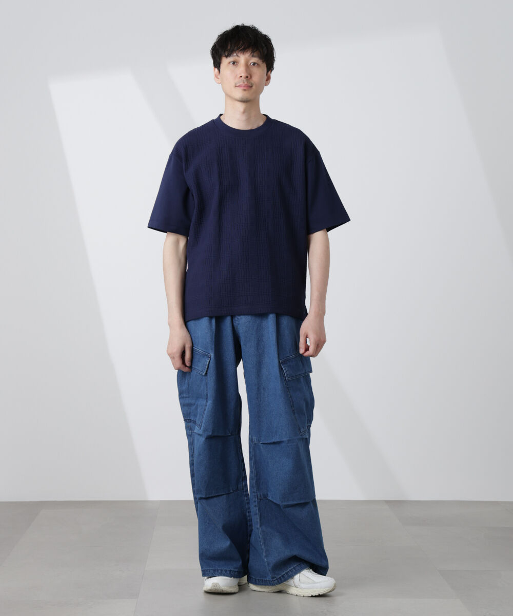 nano･universe「リンクスジャガードコンビTシャツ」|Tシャツ・カットソー|