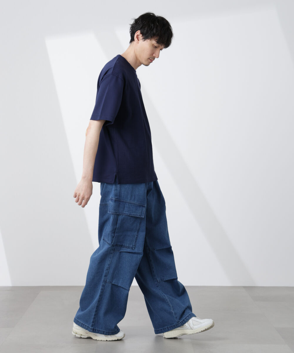 nano･universe「リンクスジャガードコンビTシャツ」|Tシャツ・カットソー|