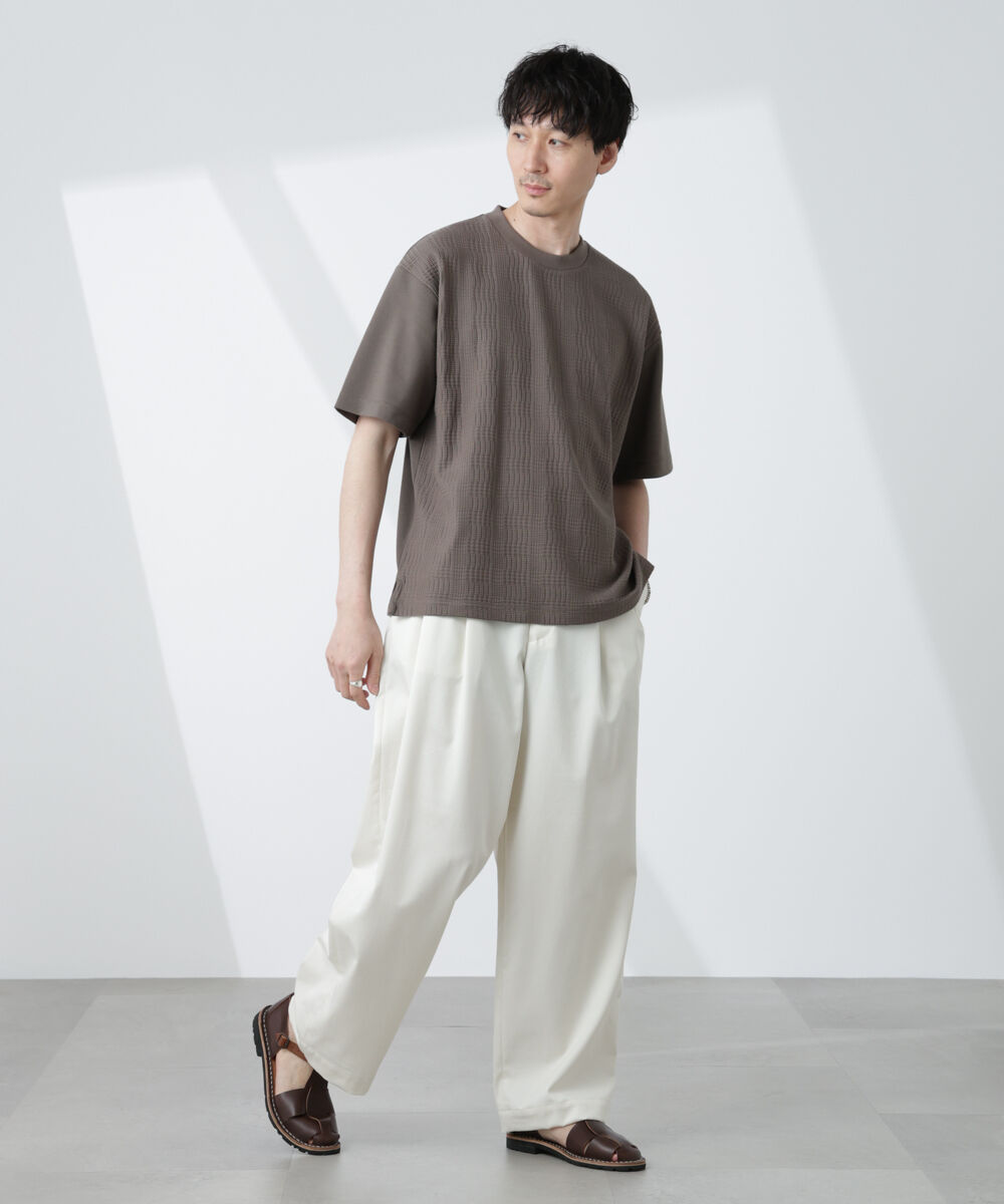 nano･universe「リンクスジャガードコンビTシャツ」|Tシャツ・カットソー|