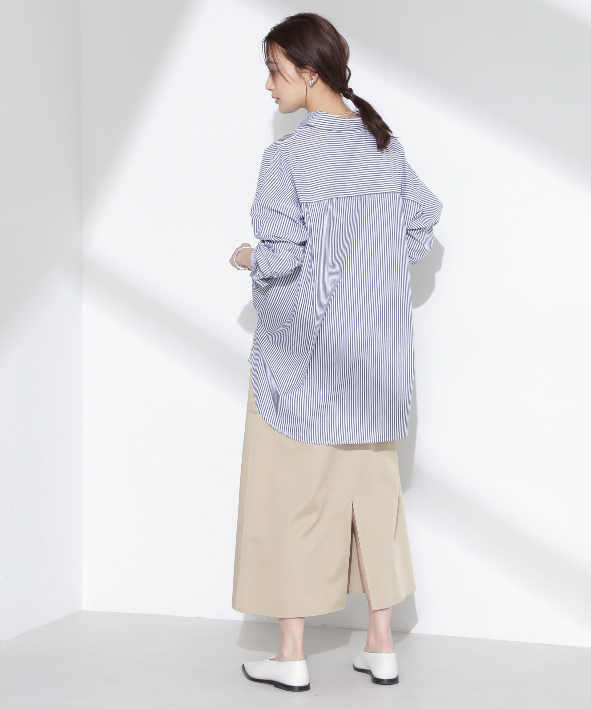 nano･universe「フラップポケットフレアスカート」|スカート|