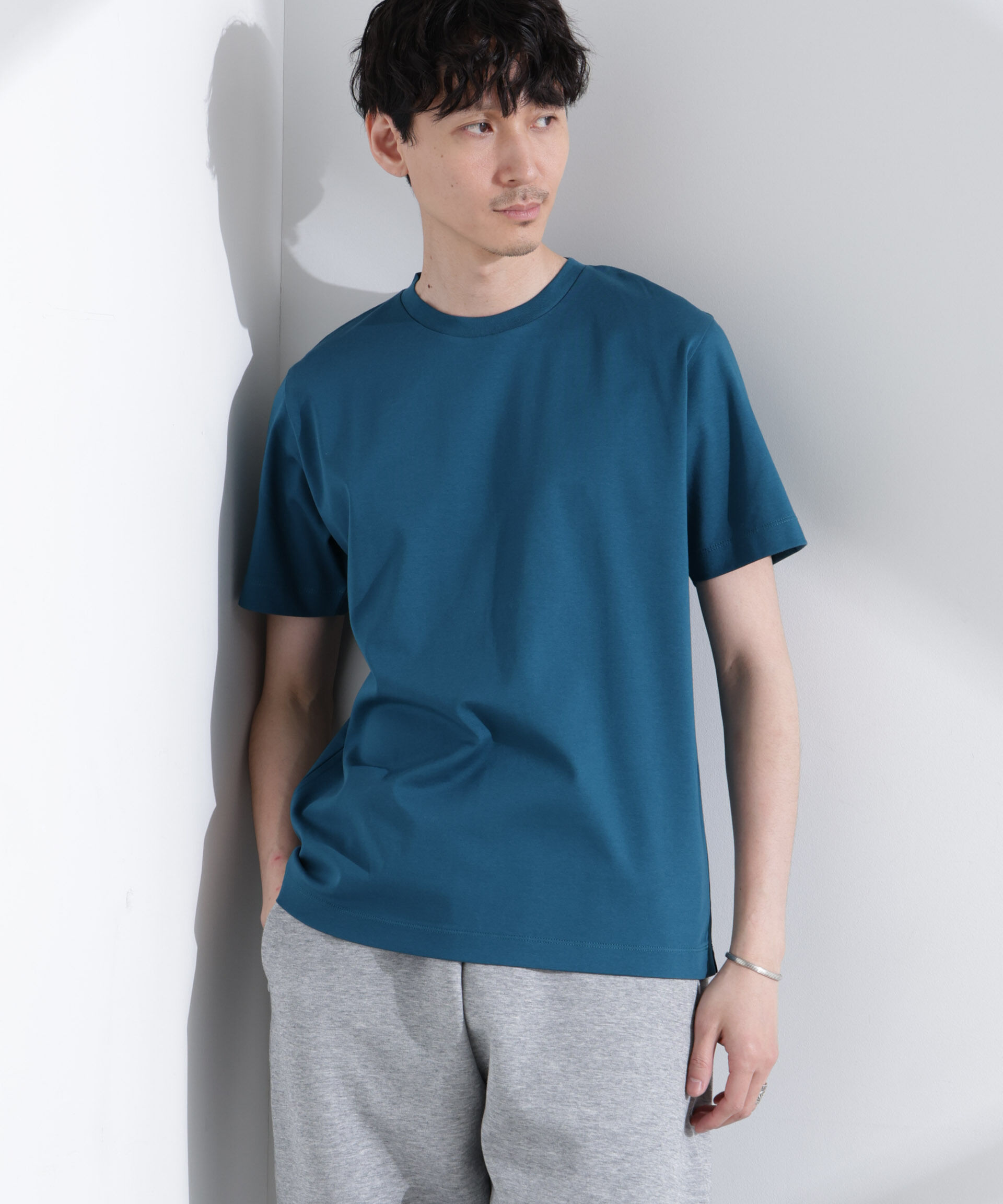  「アンチスメル クルーネックTシャツ 半袖」|Tシャツ・カットソー|ブルーグリー 2