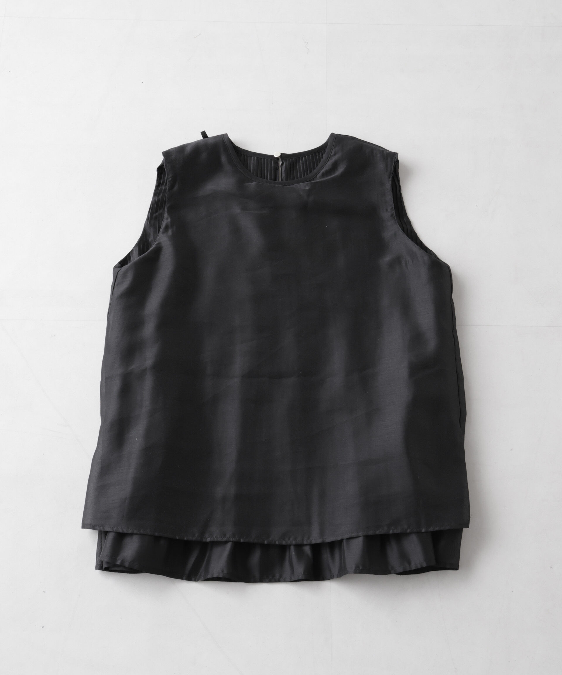 nano･universe「ノースリーブプリーツブラウス」|シャツ・ブラウス|