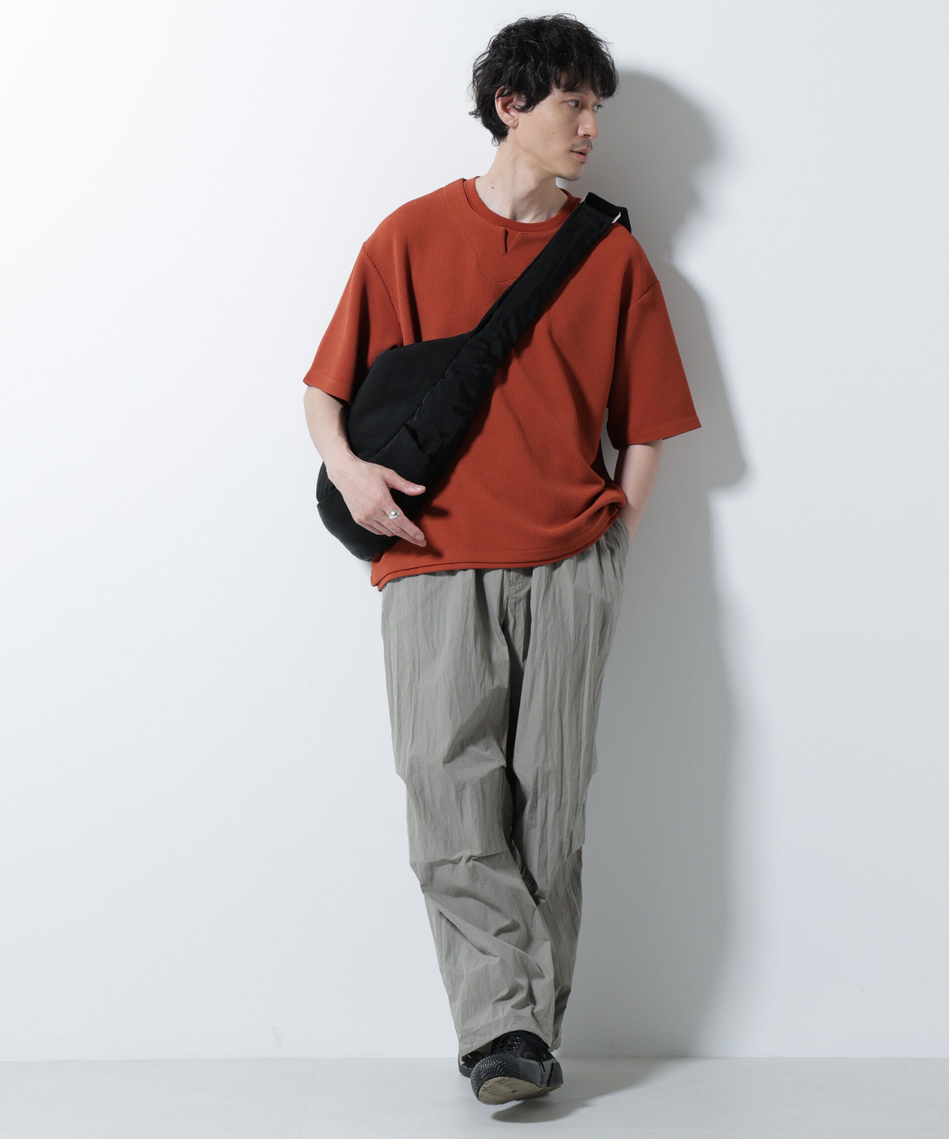 nano･universe「フェイクレイヤードキーネックTシャツ 半袖」|Tシャツ・カットソー|