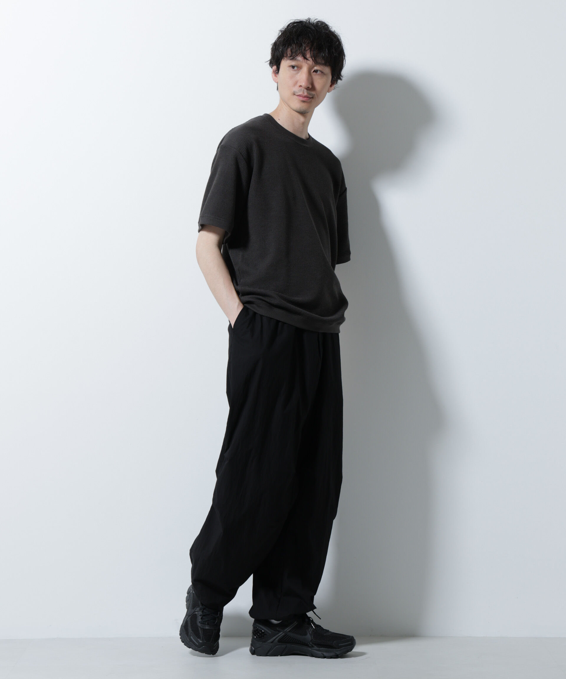 nano･universe「テックワッフルクルーネックTシャツ 半袖」|Tシャツ・カットソー|