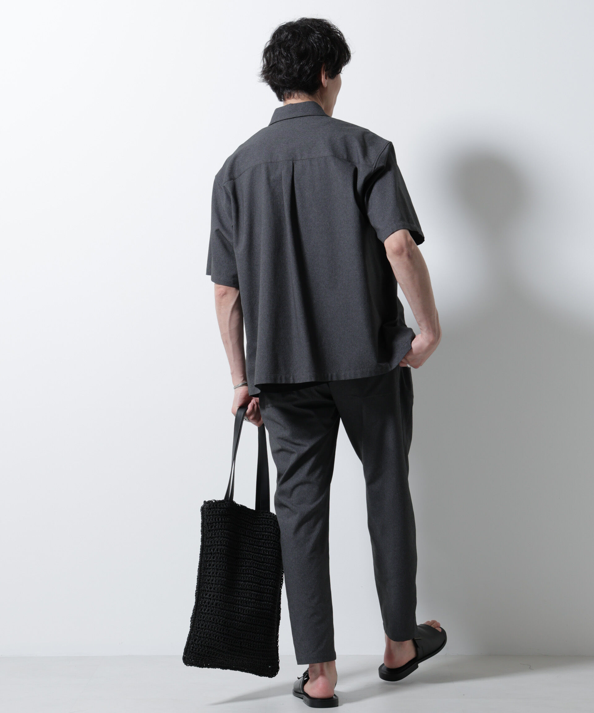 nano･universe「DotAir(R)ミニホールストレッチイージーパンツ/吸水速乾(セットアップ可)」|チノ|