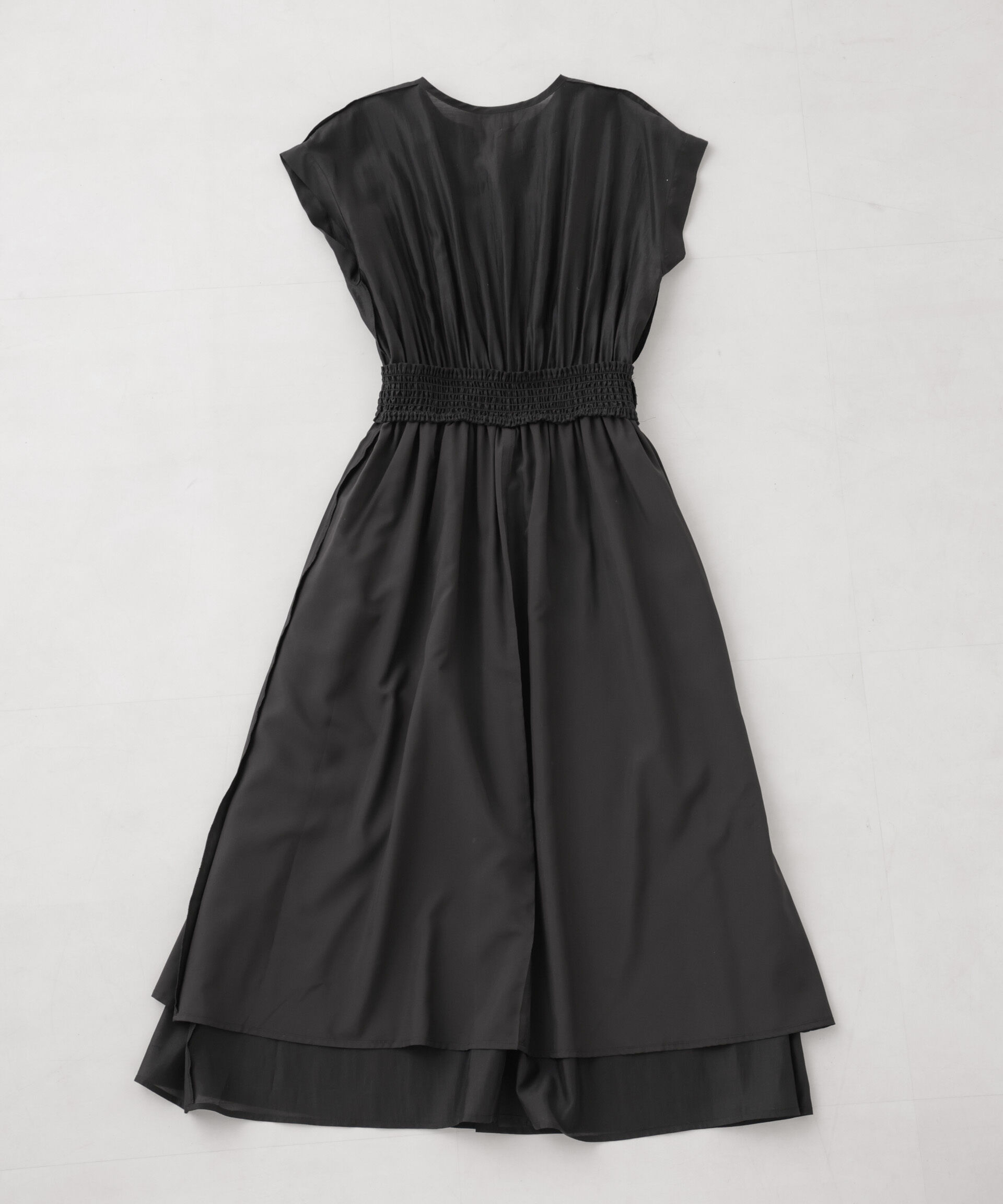 nano･universe「シアーサテンウエストシャーリングワンピース」|ワンピース|