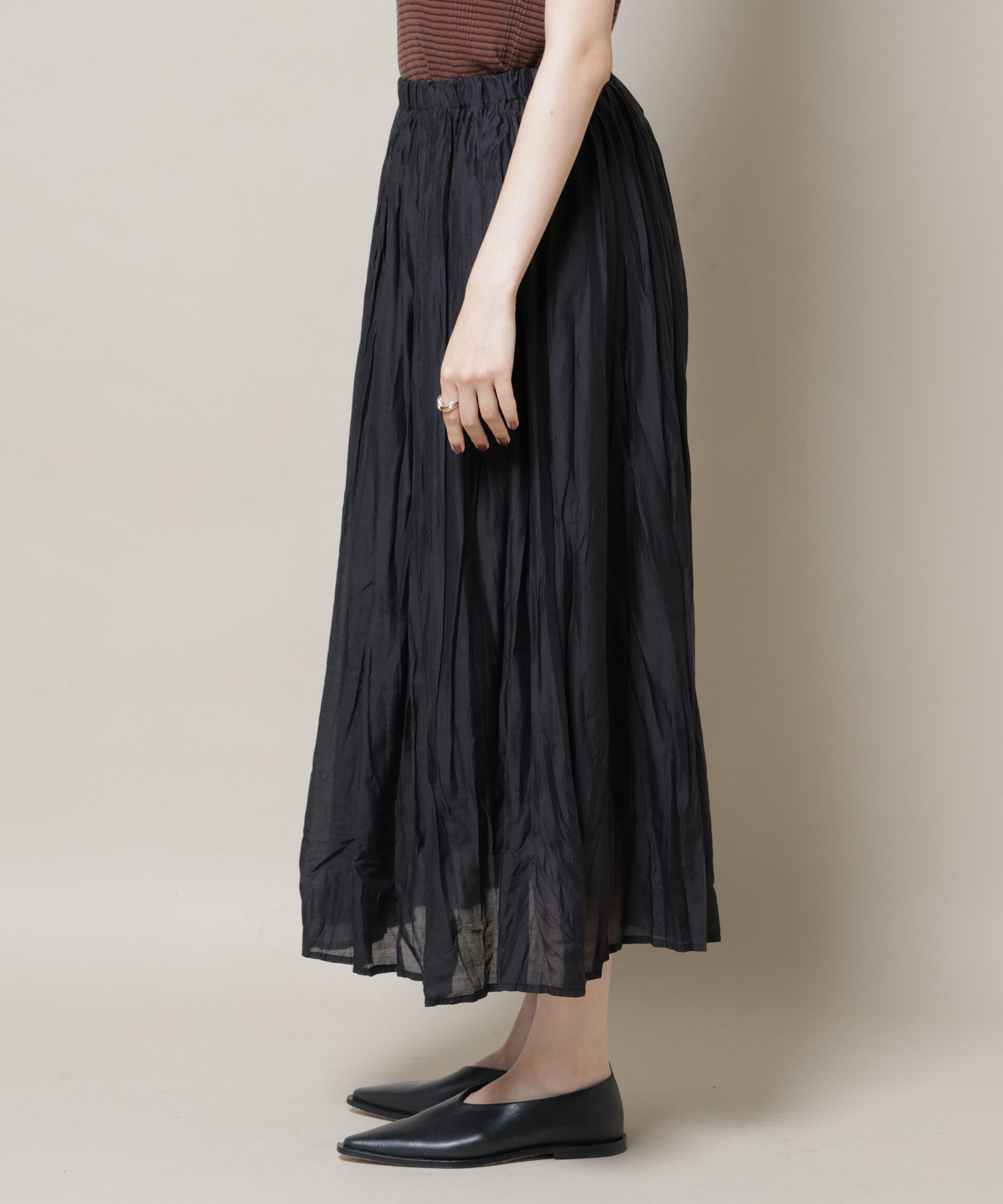 nano･universe「クリンクルシアースカート」|スカート|