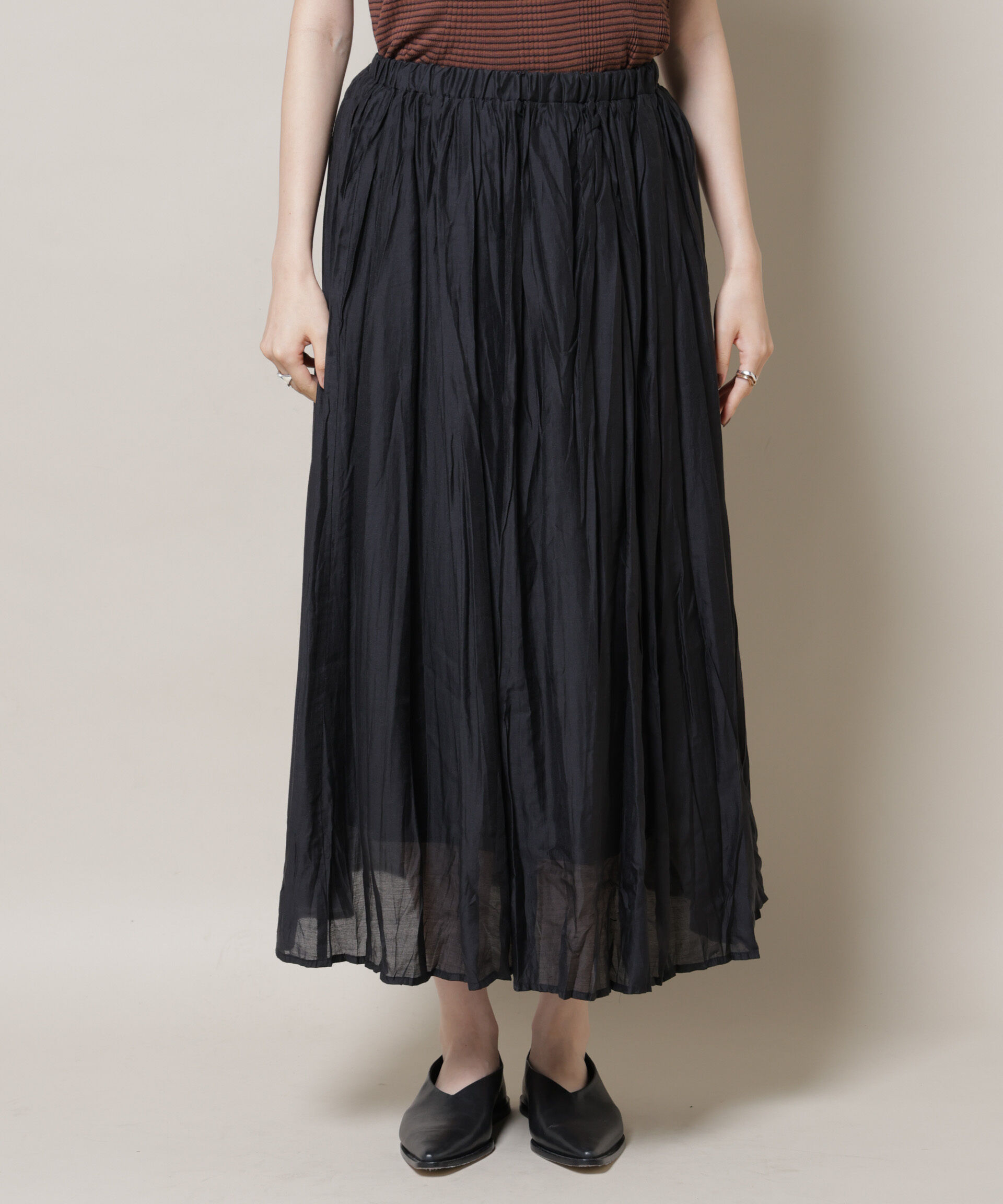 nano･universe「クリンクルシアースカート」|スカート|