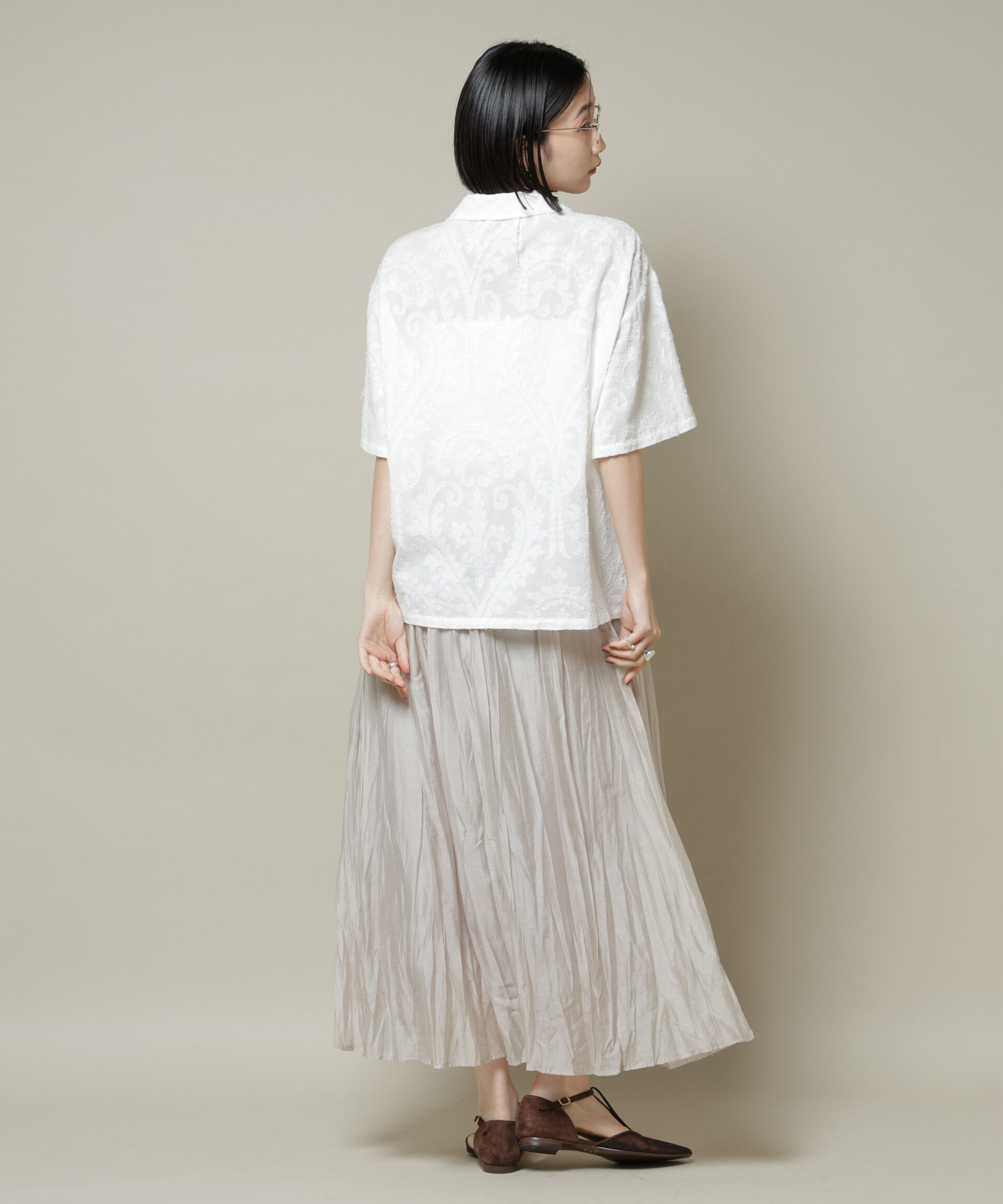 nano･universe「クリンクルシアースカート」|スカート|