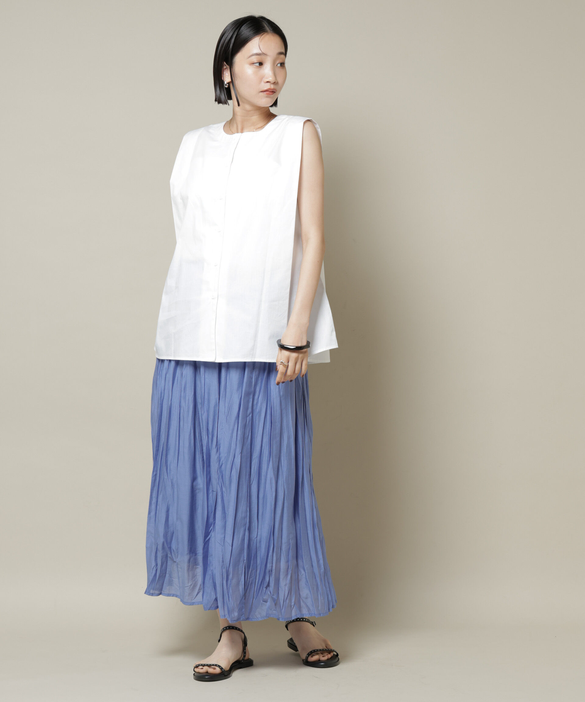 nano･universe「クリンクルシアースカート」|スカート|