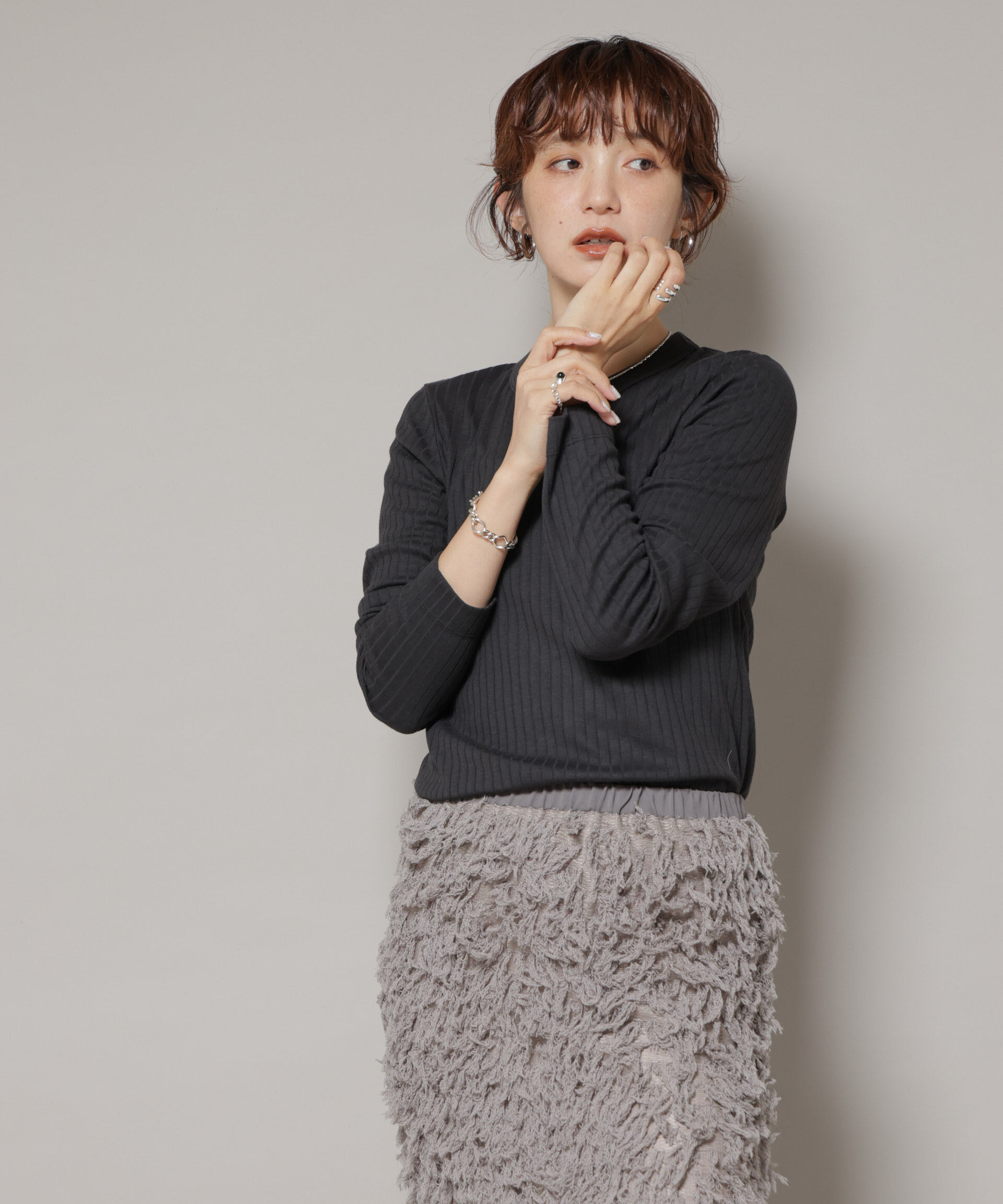 nano･universe「Anti Soaked(Ｒ) 汗染み防止リブロンＴ」|Tシャツ・カットソー|