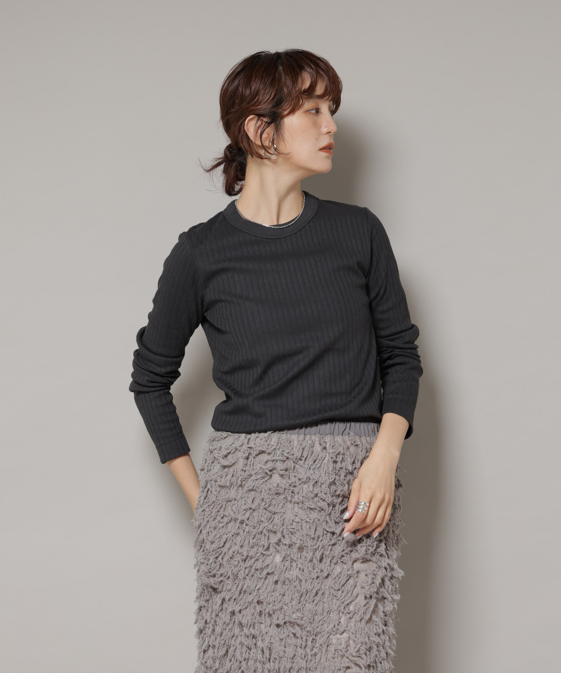 nano･universe「Anti Soaked(Ｒ) 汗染み防止リブロンＴ」|Tシャツ・カットソー|