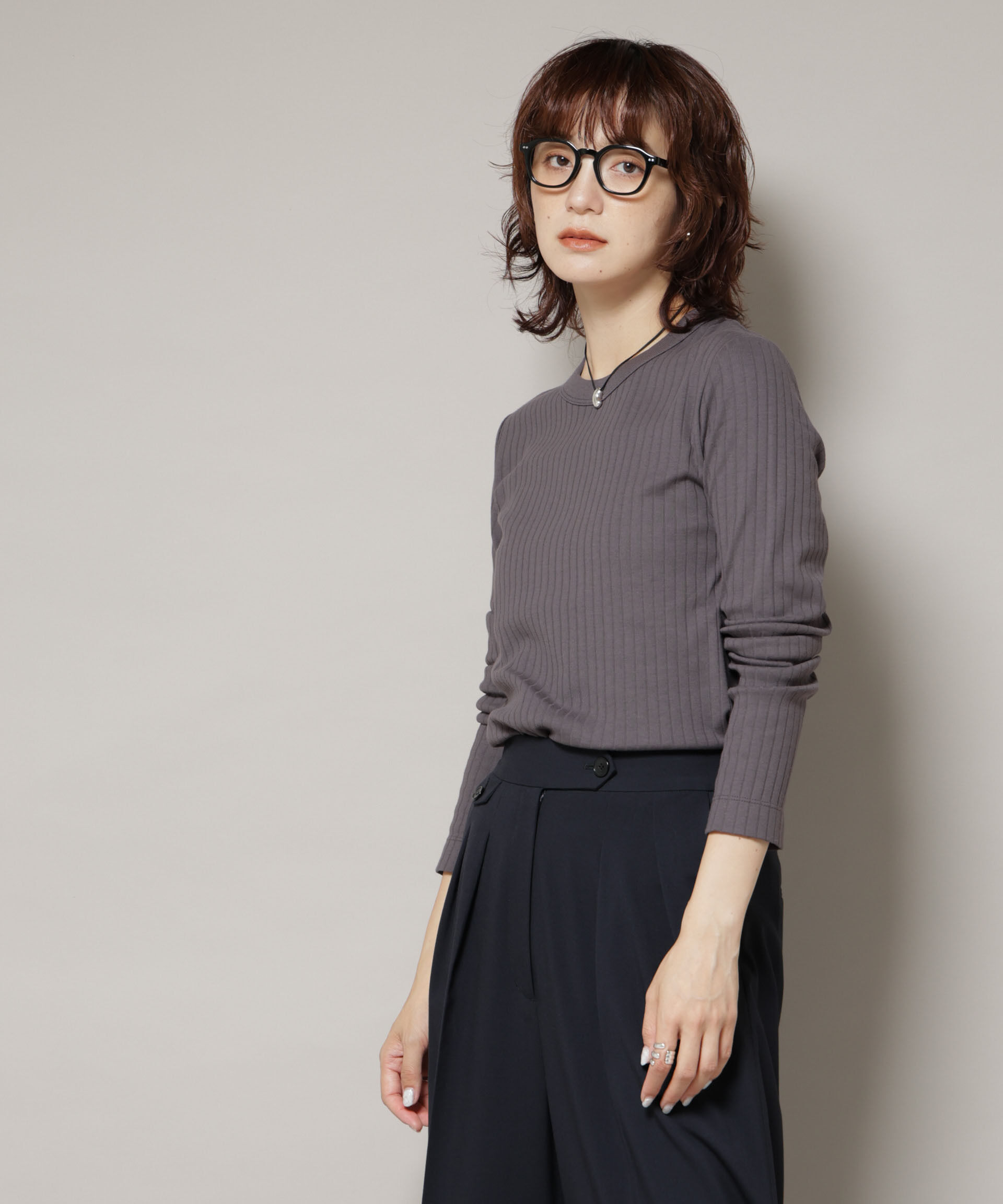 nano･universe「Anti Soaked(Ｒ) 汗染み防止リブロンＴ」|Tシャツ・カットソー|