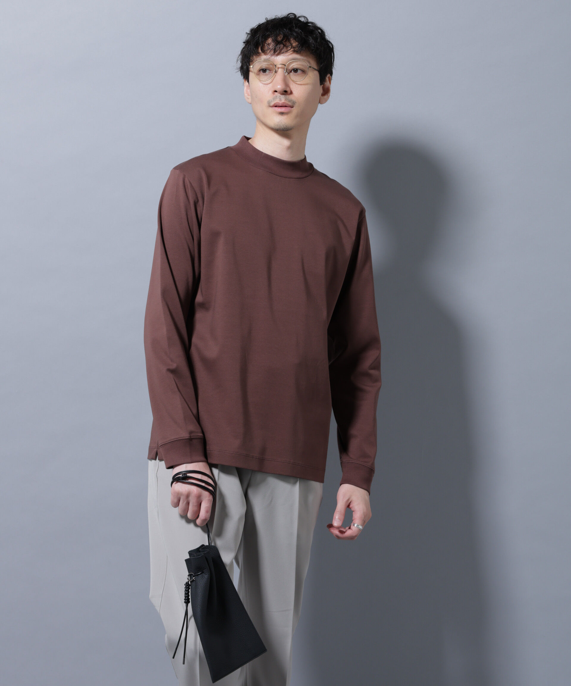 nano･universe「アンチスメルモックネックTシャツ 長袖」|Tシャツ・カットソー|