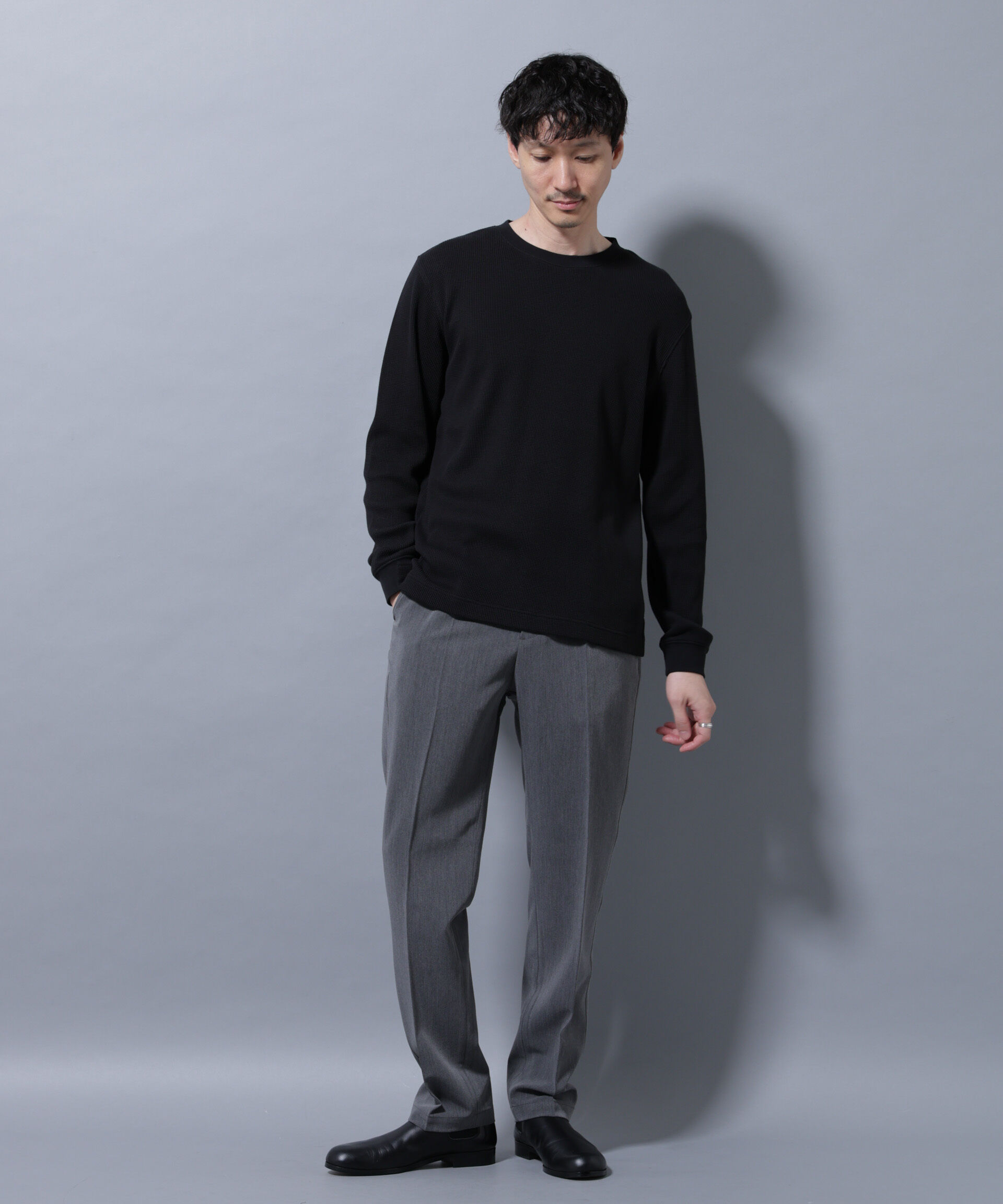 nano･universe「アンチスメルワッフルTシャツ 長袖」|Tシャツ・カットソー|