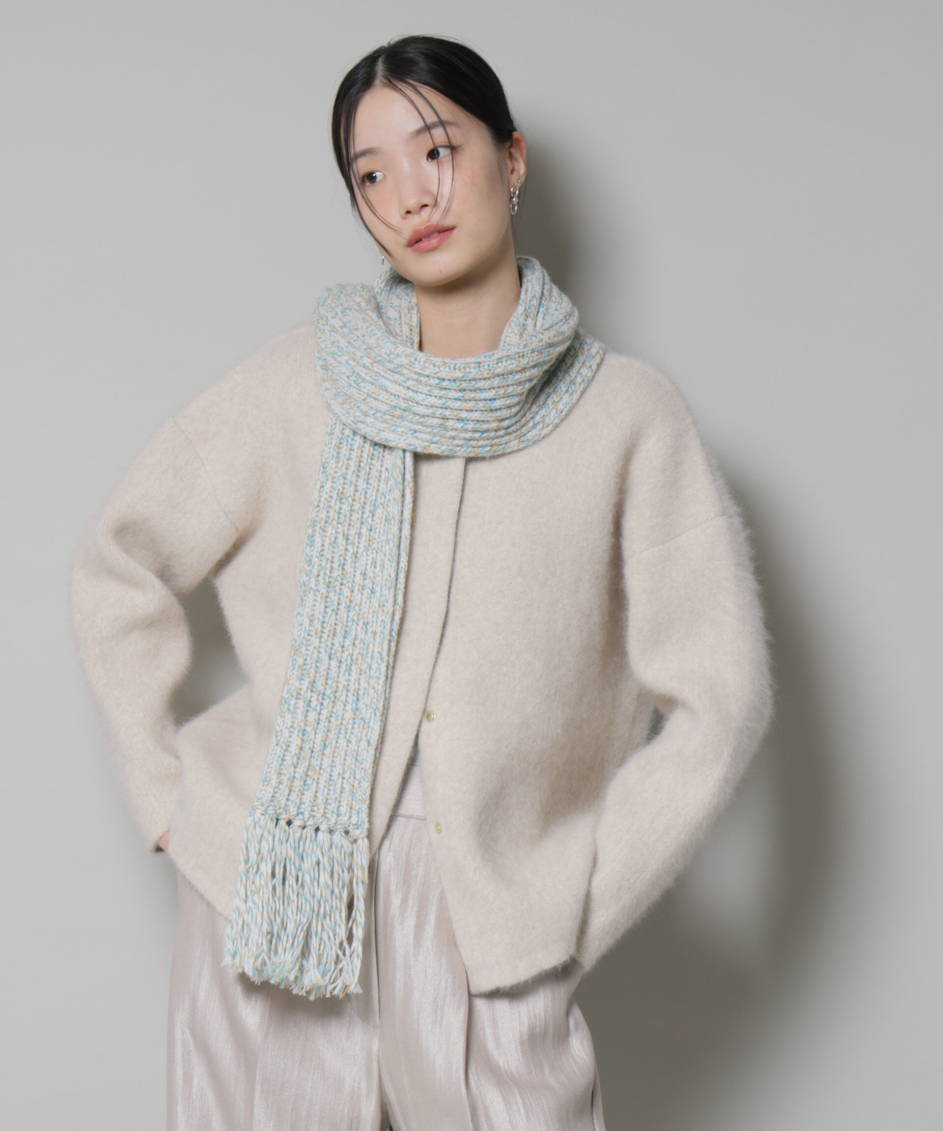 nano･universe「ウォッシャブルフォックスリバーニットジャケット」|ニット・セーター|