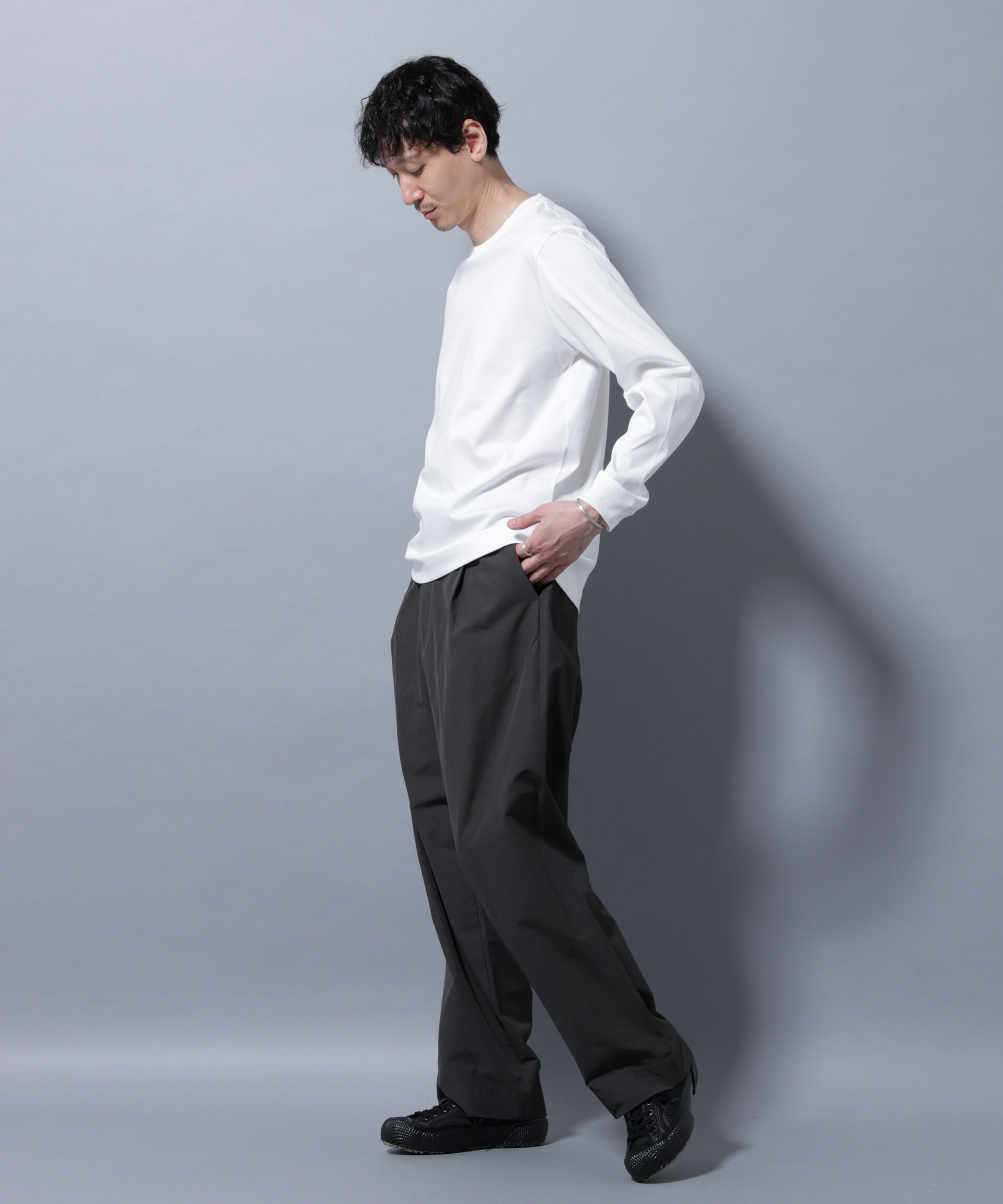 nano･universe「アンチスメルクルーネックTシャツ 長袖」|Tシャツ・カットソー|