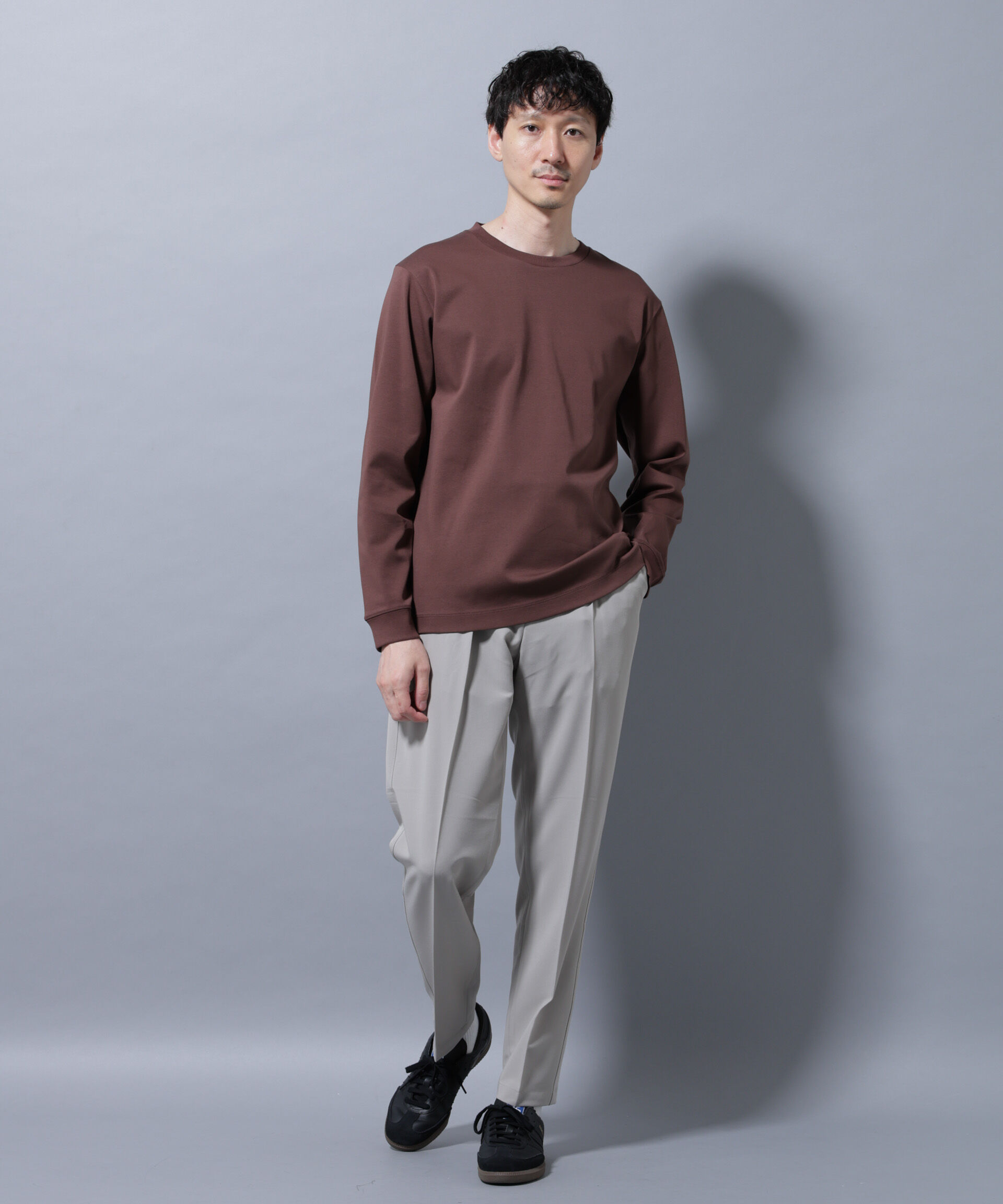 nano･universe「アンチスメルクルーネックTシャツ 長袖」|Tシャツ・カットソー|