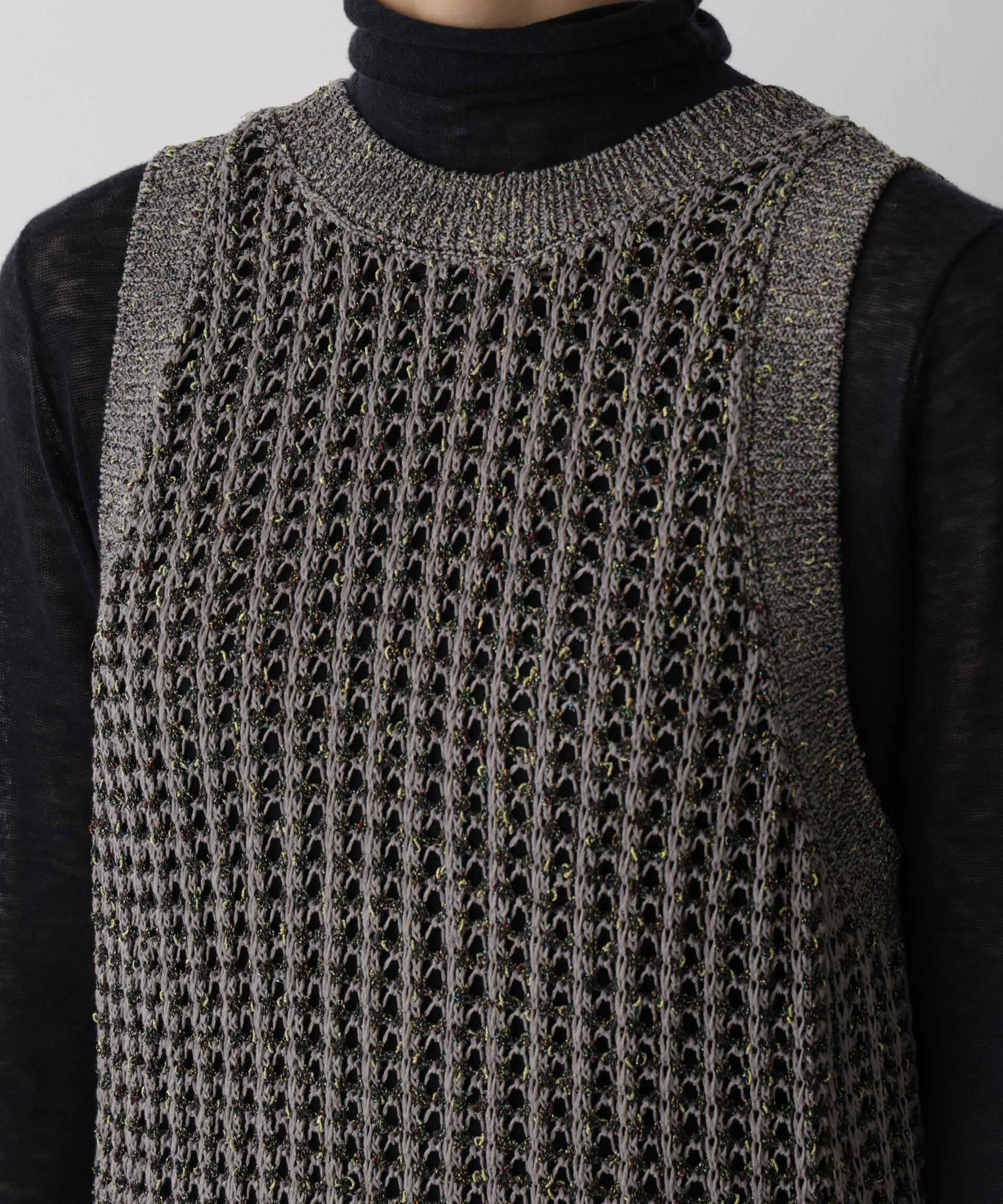 nano･universe「「STEVELOUR」シャイニーレースニットワンピース」|ニット・セーター|