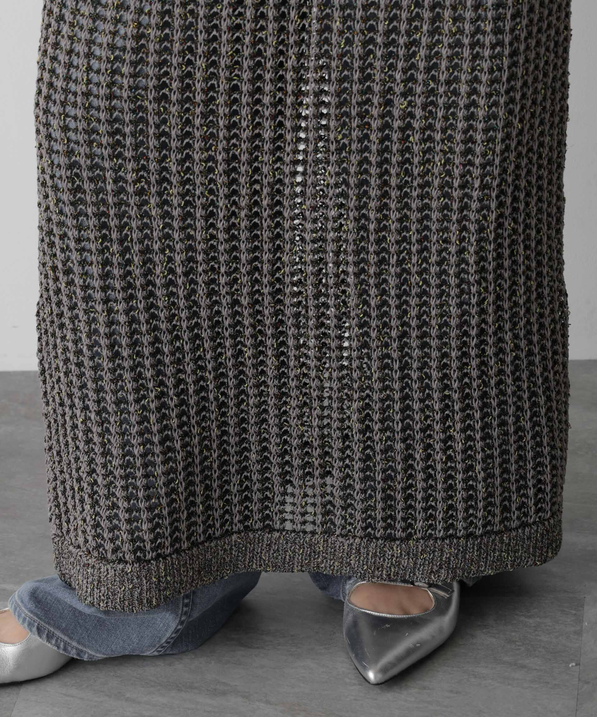 nano･universe「「STEVELOUR」シャイニーレースニットワンピース」|ニット・セーター|