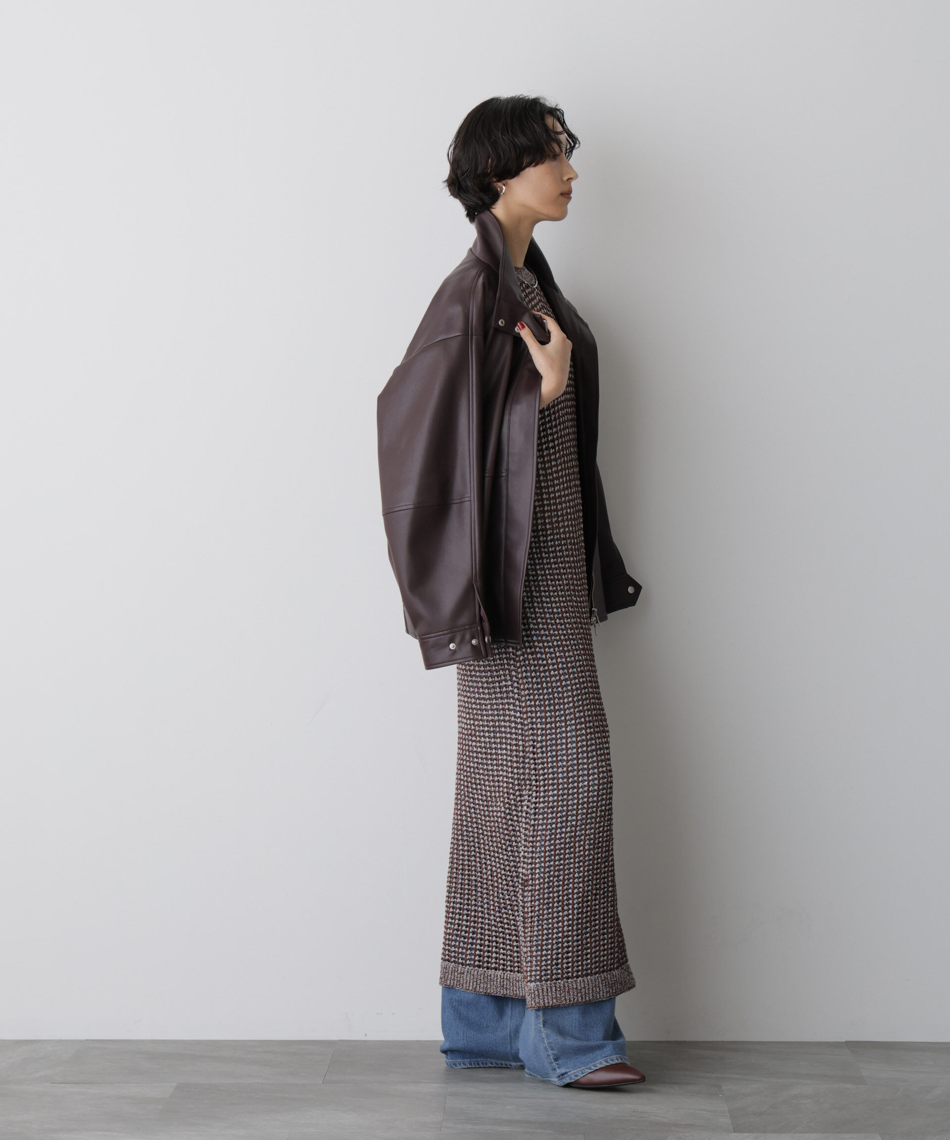 nano･universe「「STEVELOUR」シャイニーレースニットワンピース」|ニット・セーター|