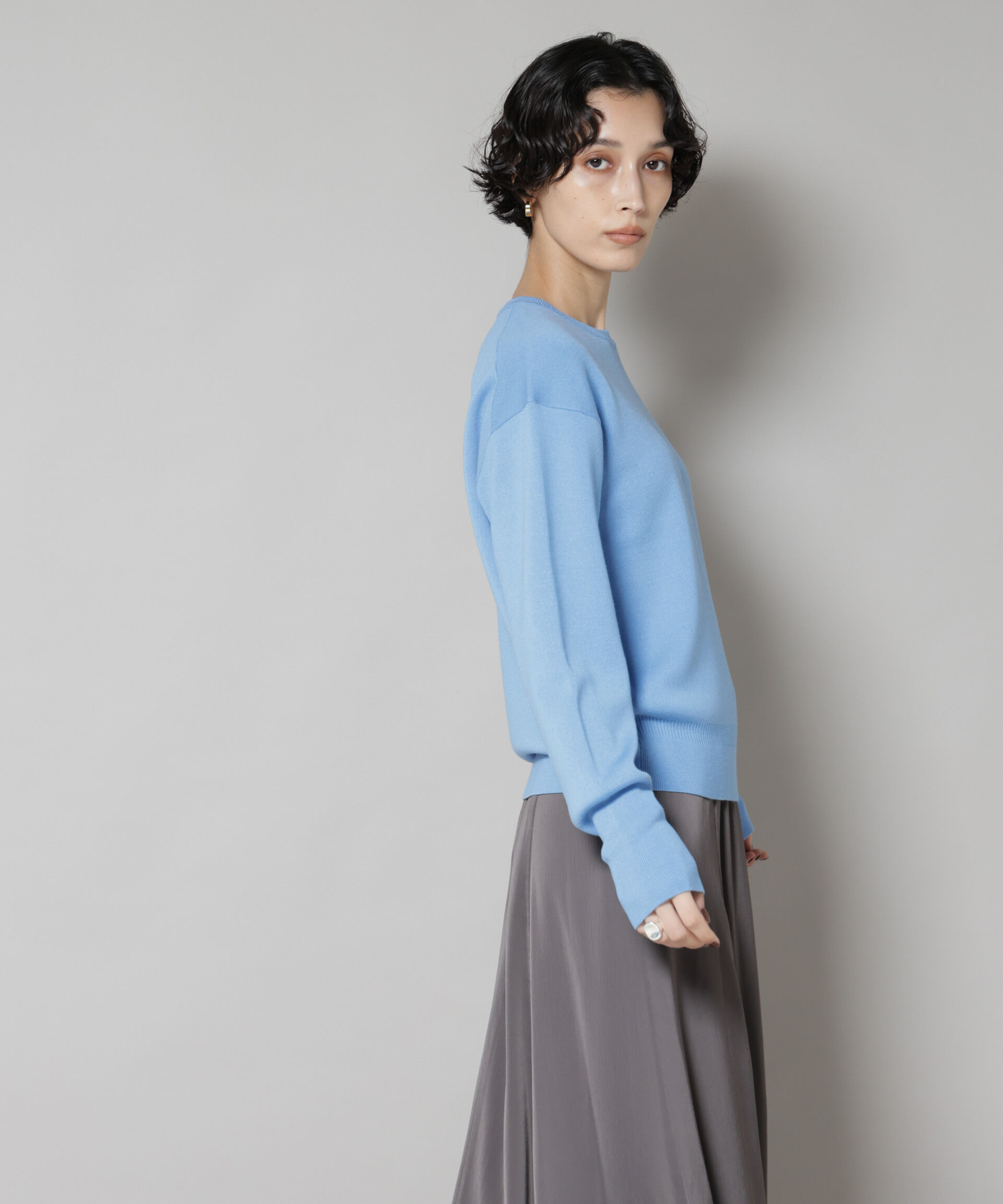 nano･universe「毛玉レスニットスムースクルーネックプルオーバー」|ニット・セーター|