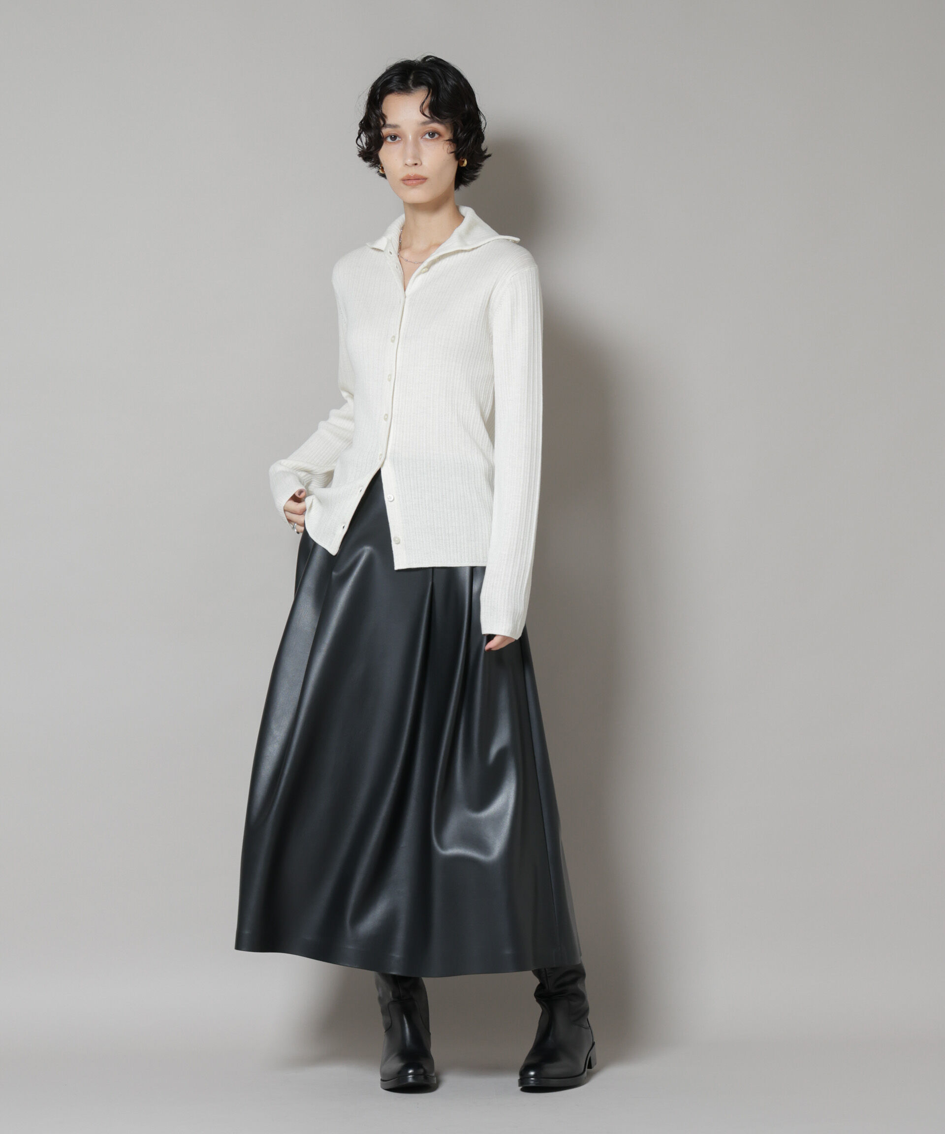 nano･universe「毛玉レスニット3wayリブタートルトップス」|ニット・セーター|