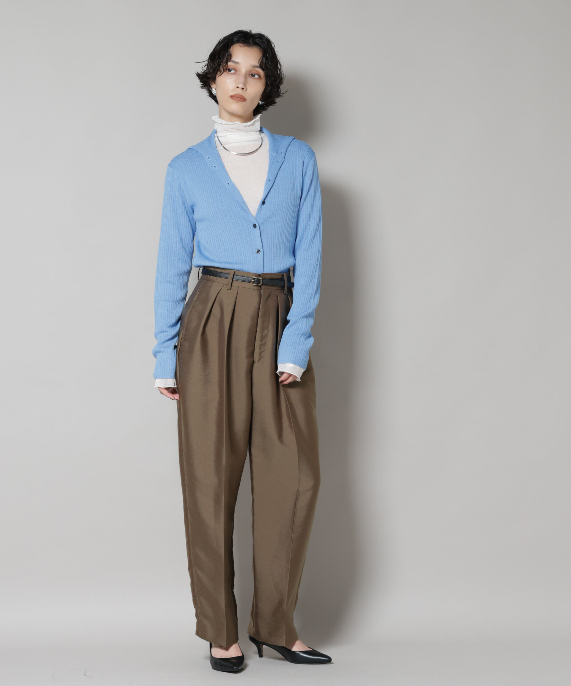 nano･universe「毛玉レスニット3wayリブタートルトップス」|ニット・セーター|