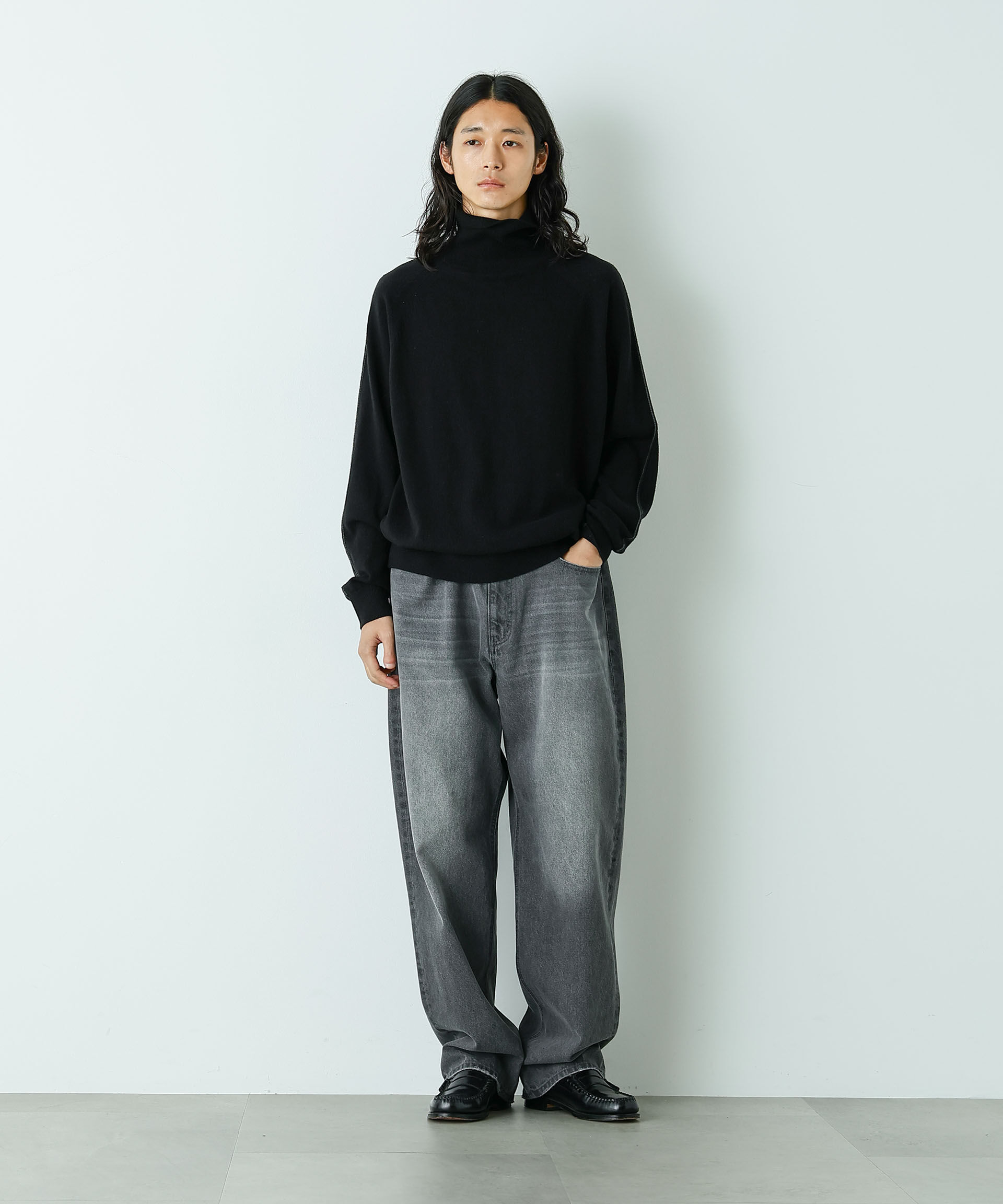 nano･universe「｢HOTEL PALACE｣ ショルダーデザインステッチタートルネックニット」|ニット・セーター|