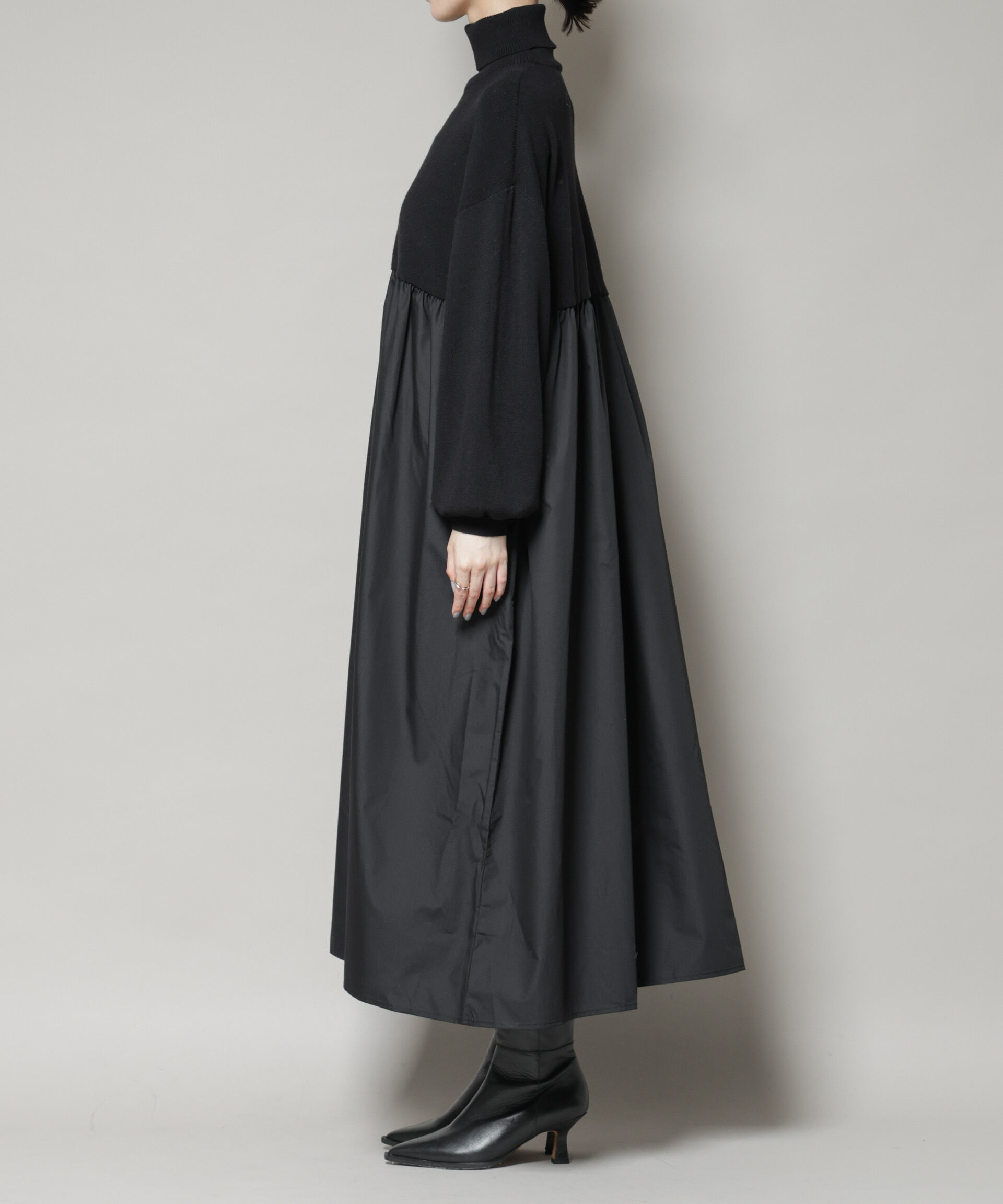 nano･universe「異素材コンビドッキングタートルワンピース」|ワンピース|