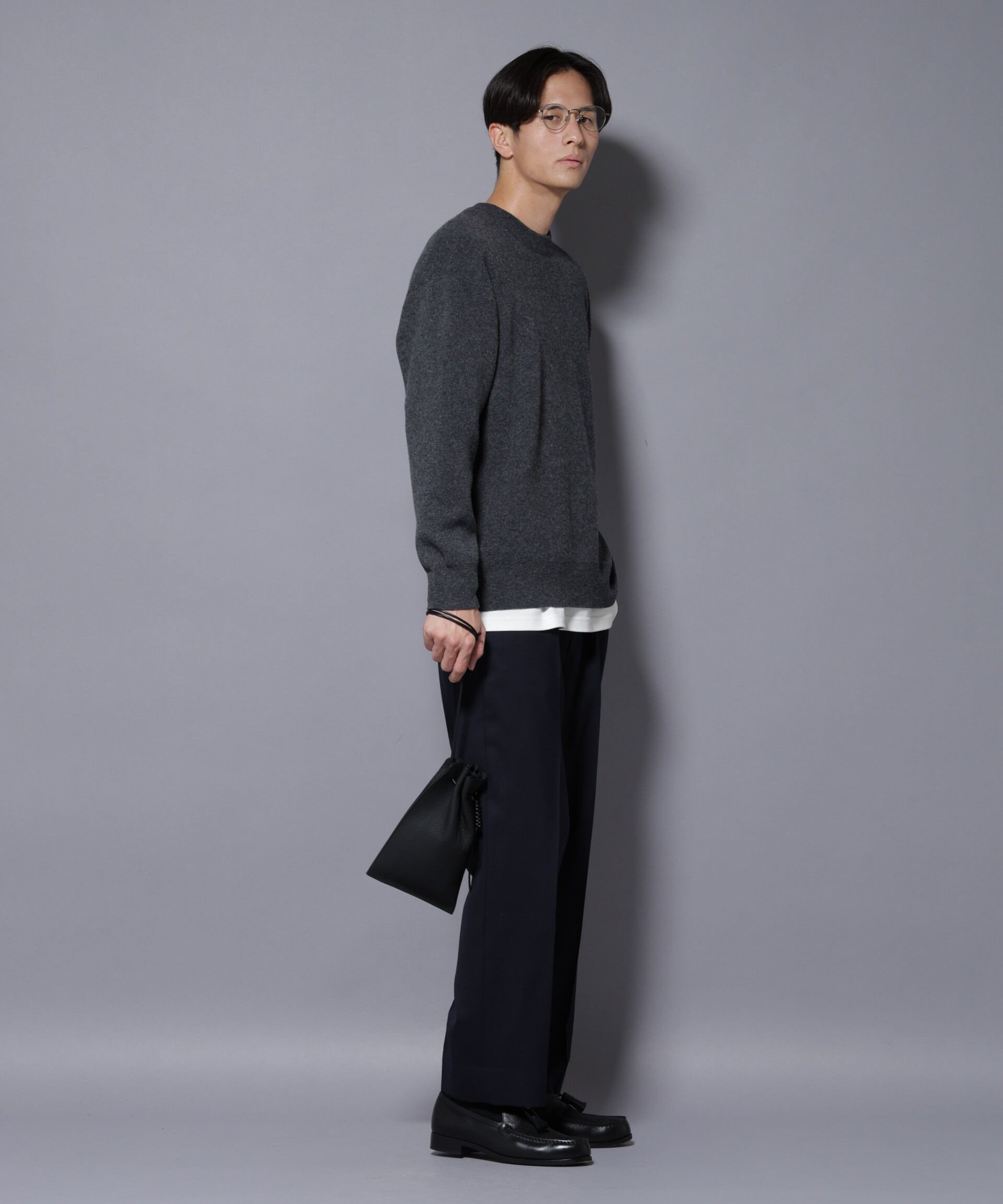 nano･universe「ウールカシミヤクルーネックプルオーバー」|ニット・セーター|
