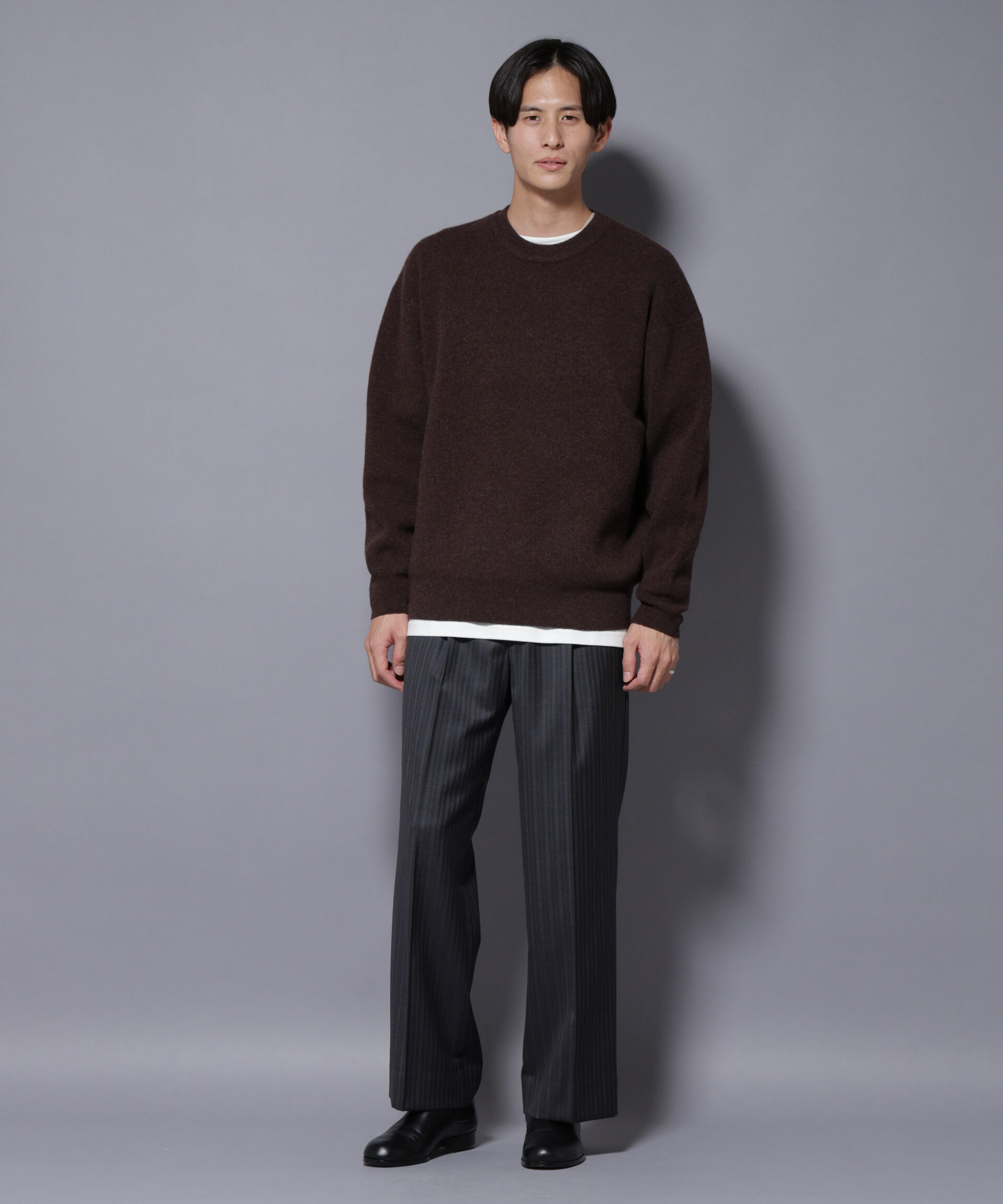 nano･universe「ウールカシミヤクルーネックプルオーバー」|ニット・セーター|