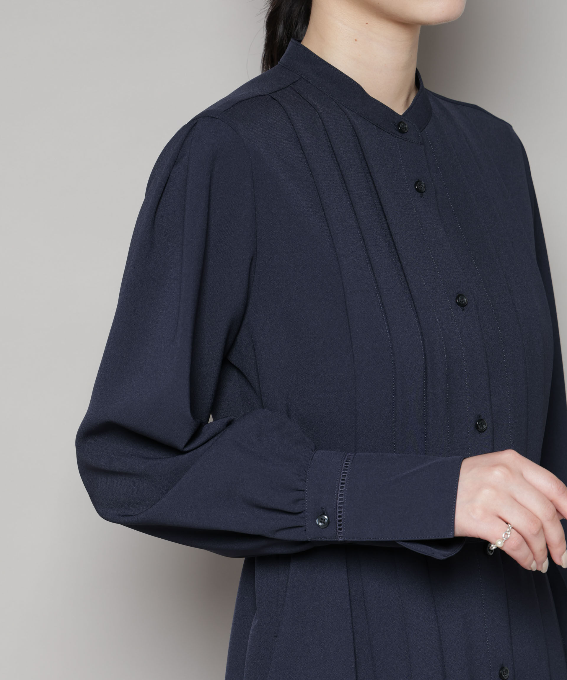 nano･universe「ダブルクロスベルト付きタックワンピース」|ワンピース|