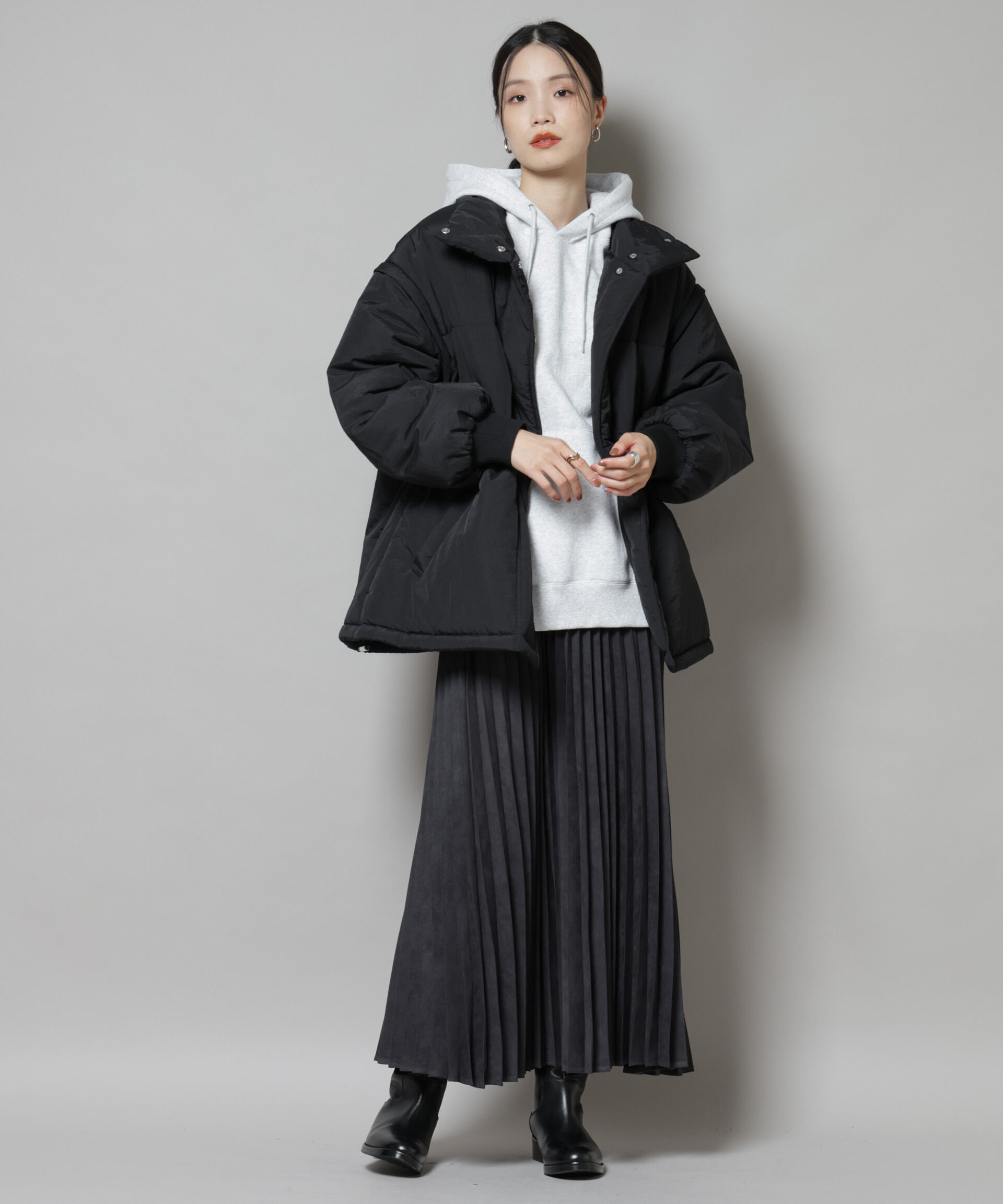 nano･universe「撥水加工・機能中綿 ２wayベスト＆スタンドジップブルゾン」|その他|