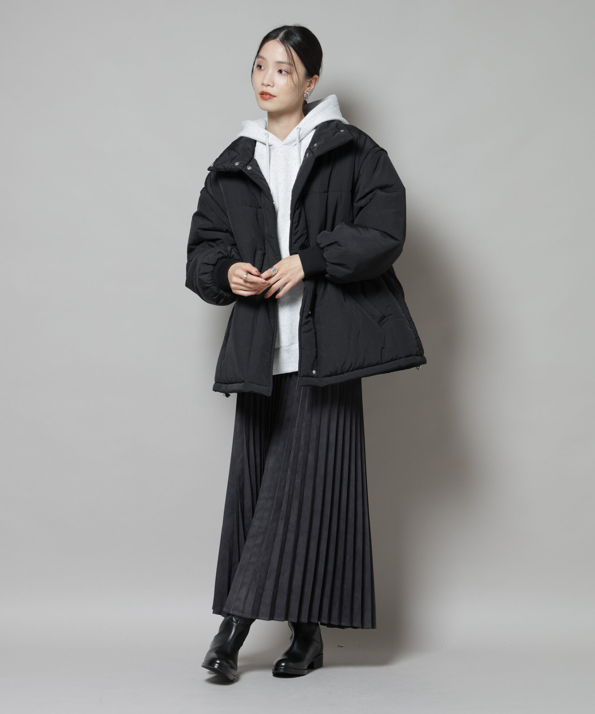 nano･universe「撥水加工・機能中綿 ２wayベスト＆スタンドジップブルゾン」|その他|