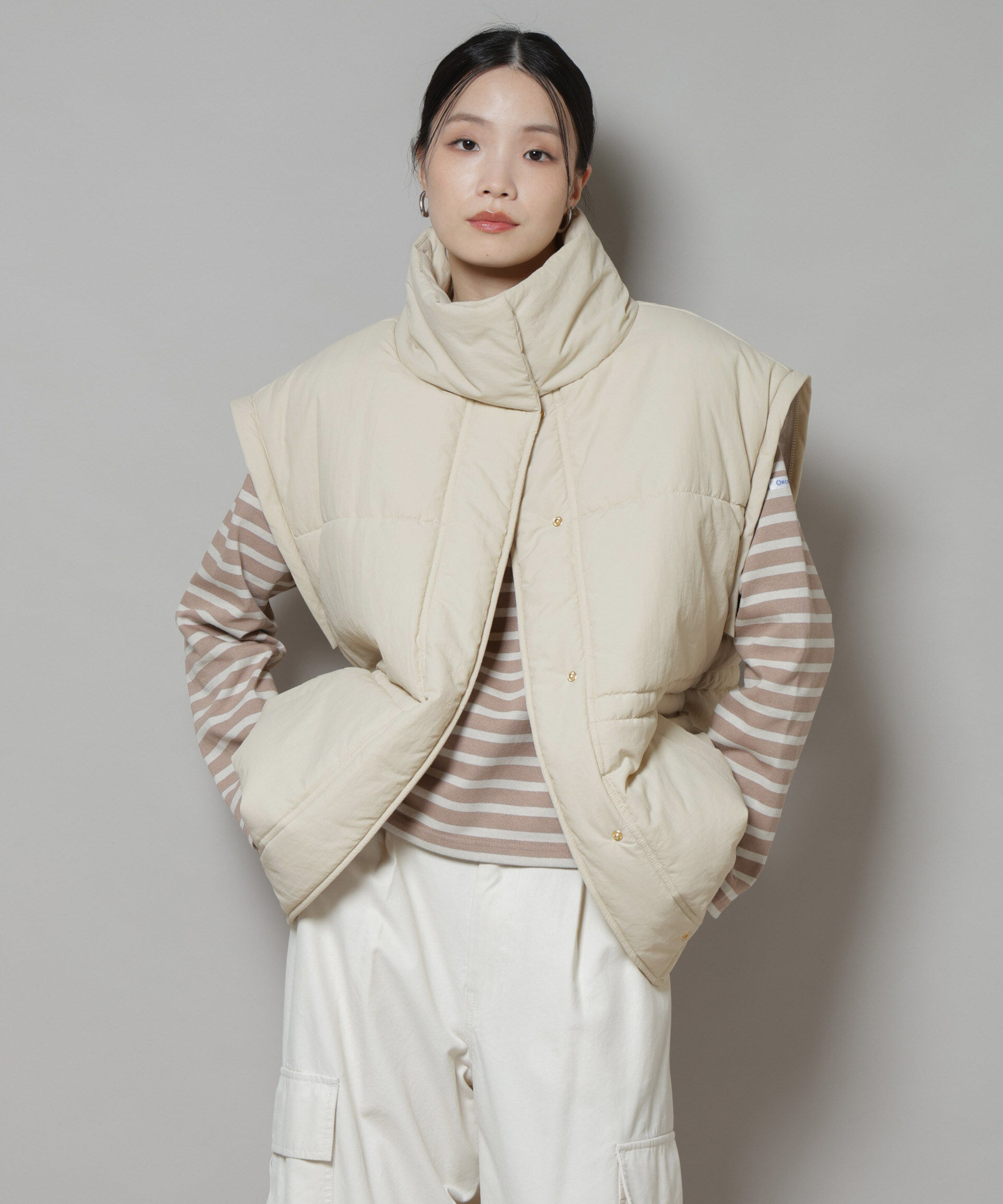 nano･universe「撥水加工・機能中綿 ２wayベスト＆スタンドジップブルゾン」|その他|