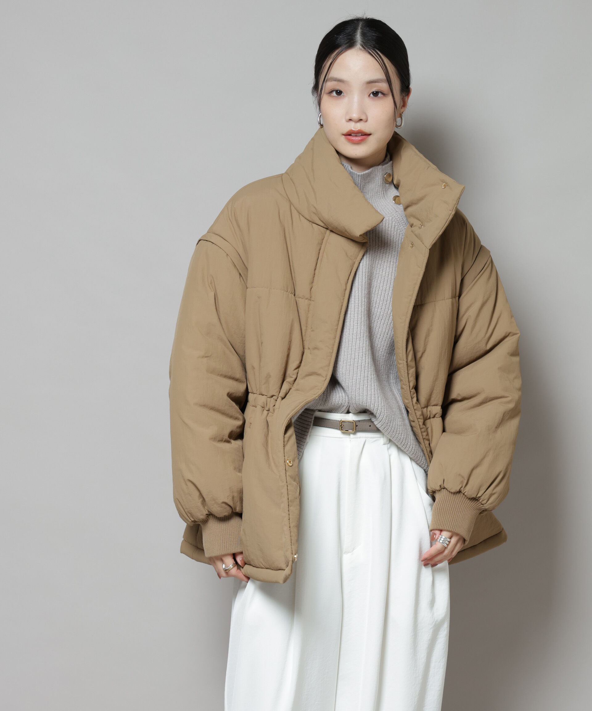 nano･universe「撥水加工・機能中綿 ２wayベスト＆スタンドジップブルゾン」|その他|