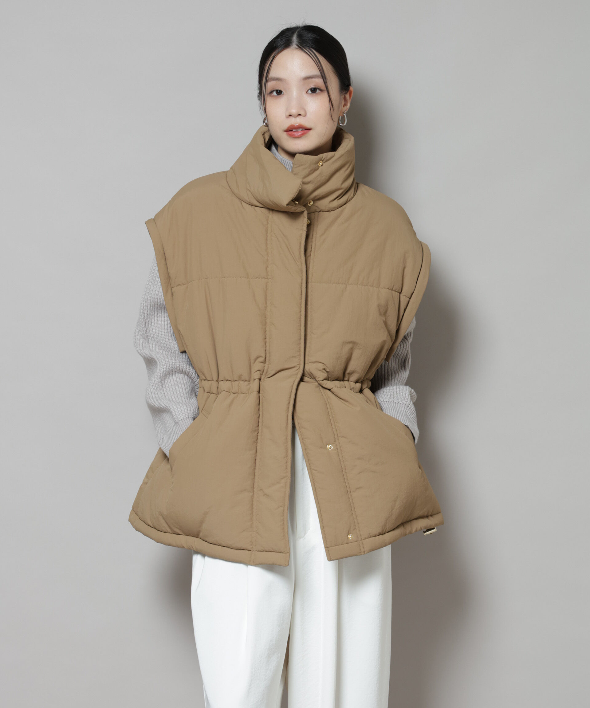 nano･universe「撥水加工・機能中綿 ２wayベスト＆スタンドジップブルゾン」|その他|