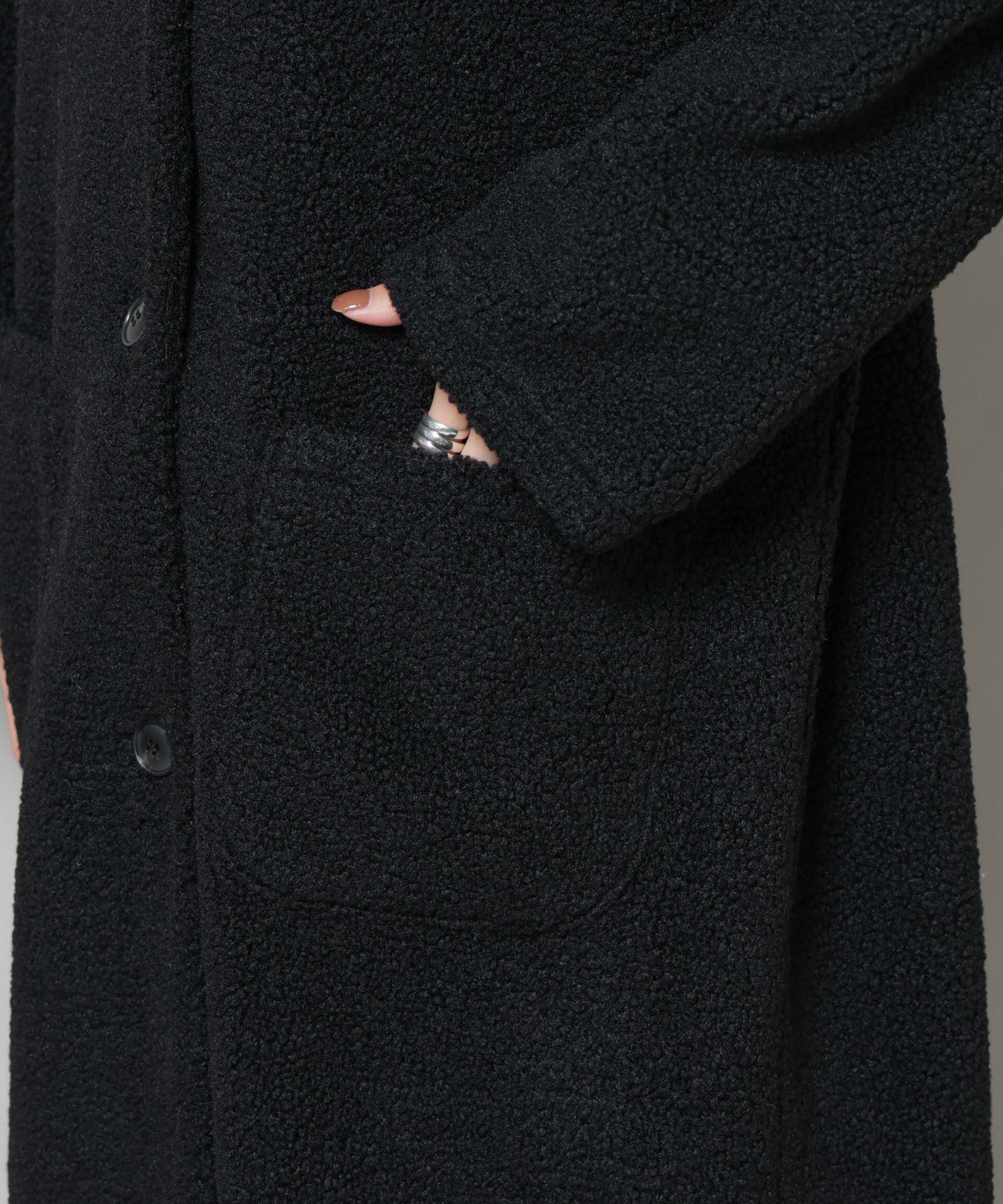 nano･universe「ソフトボアノーカラーコート」|その他|