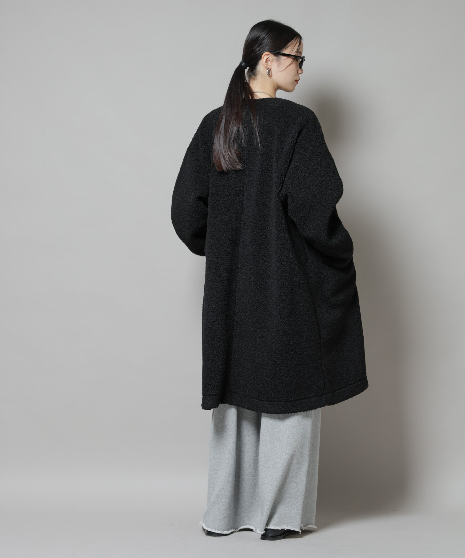 nano･universe「ソフトボアノーカラーコート」|その他|