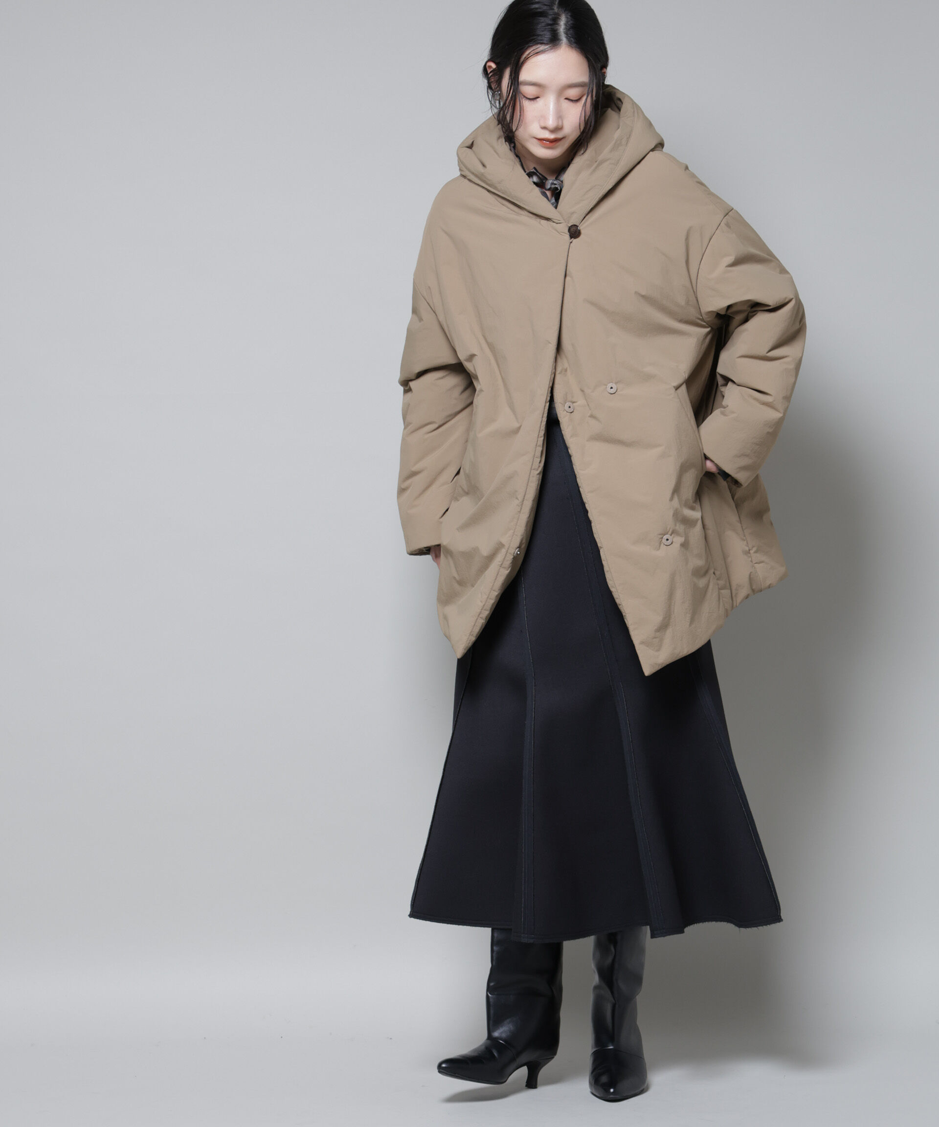 nano･universe「ETHERMALOFT(R)AEROGEL 中綿フードコクーンコート」|その他|