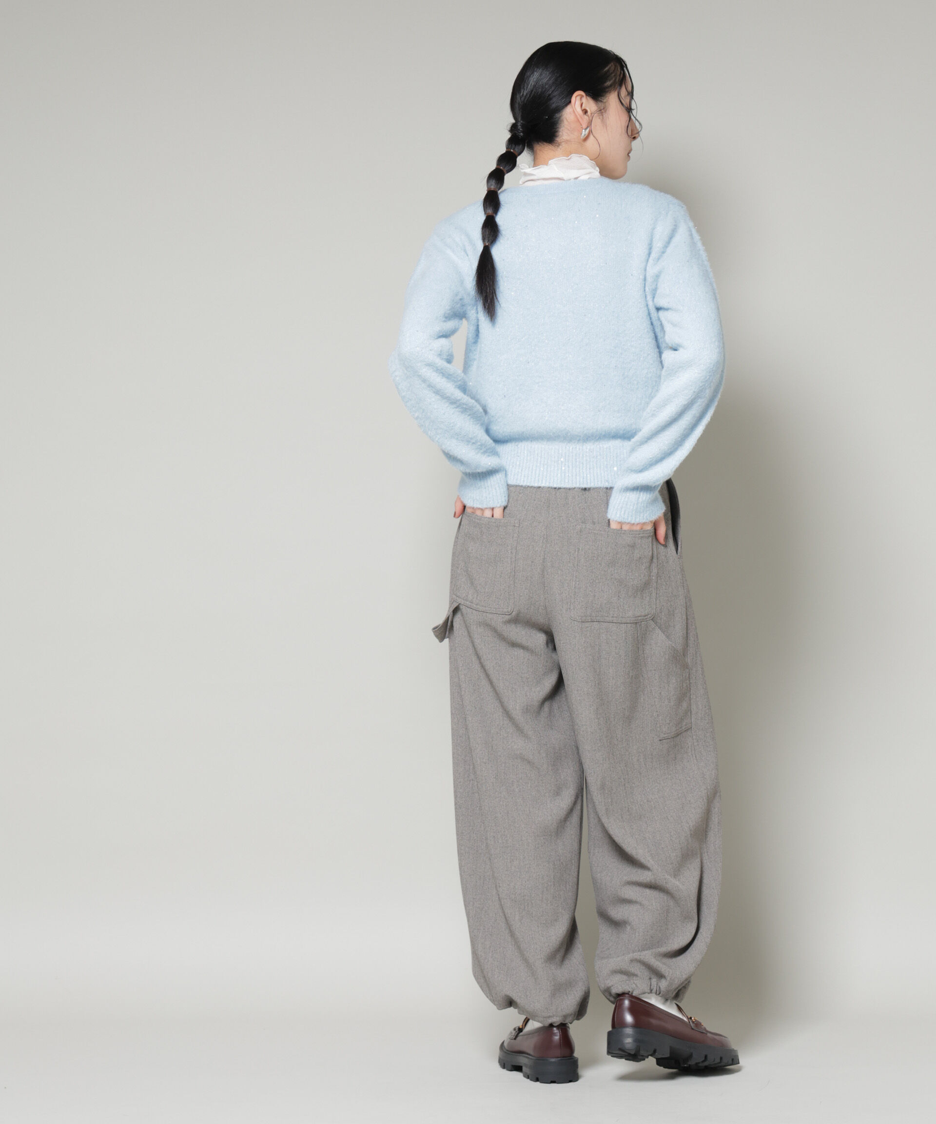 nano･universe「スパンコールフェザーニットプルオーバー」|ニット・セーター|