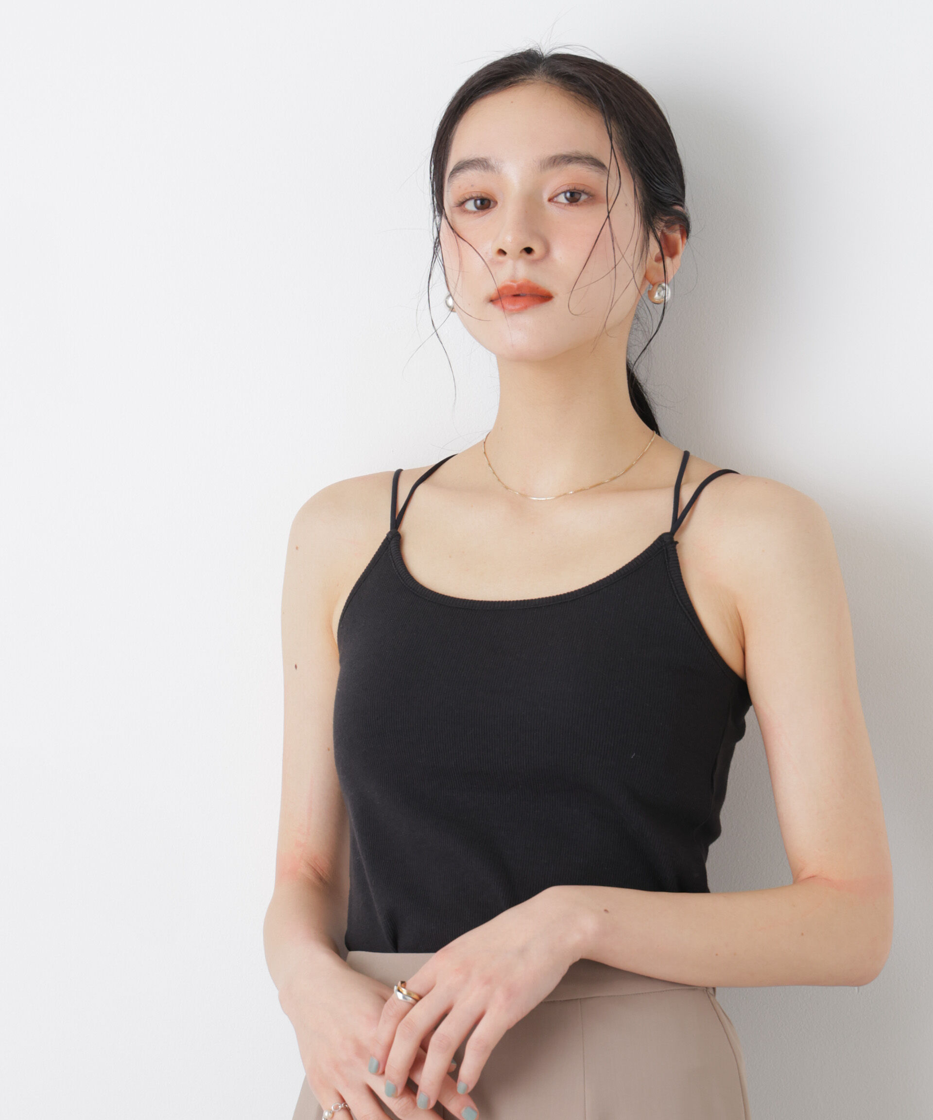 nano･universe「カップ付きバッククロスキャミソール」|Tシャツ・カットソー|