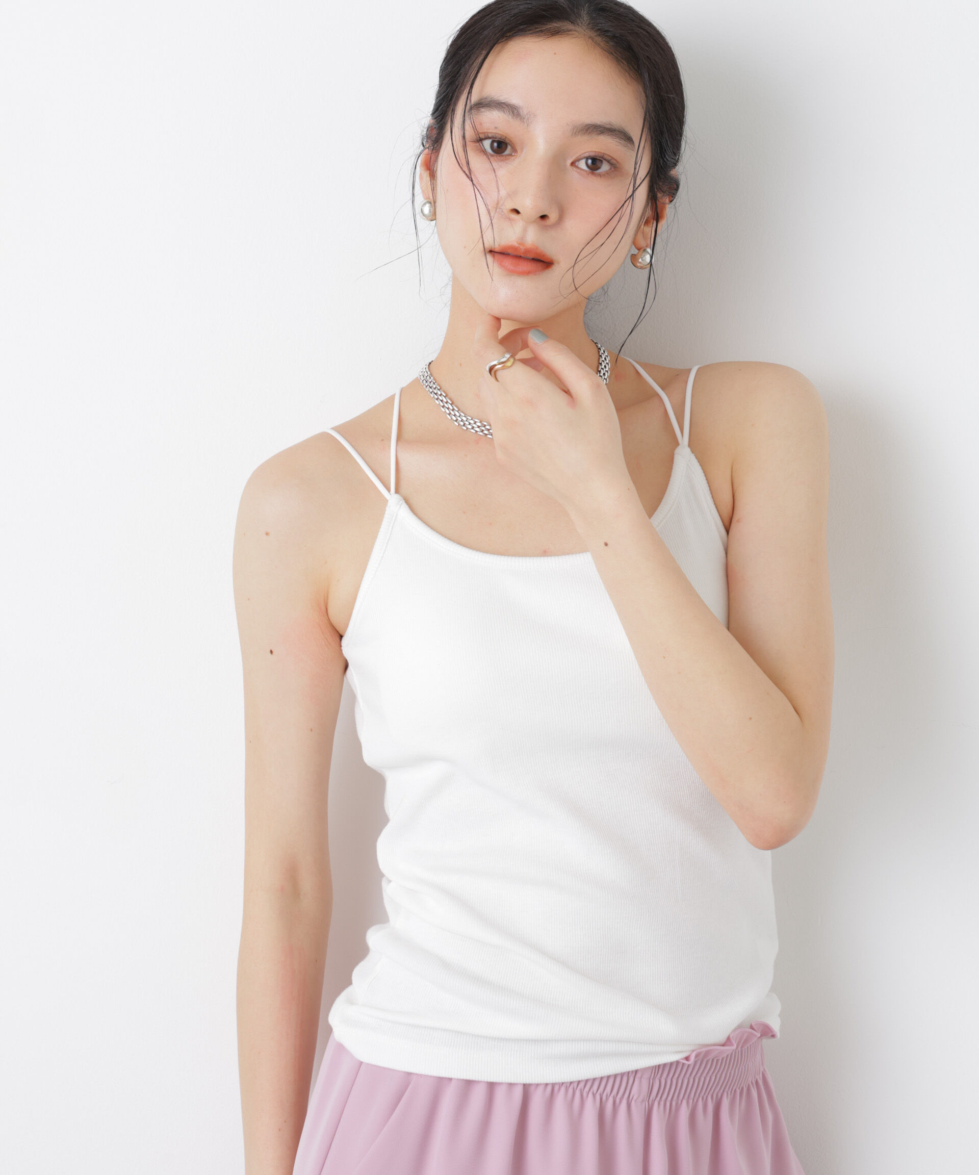 nano･universe「カップ付きバッククロスキャミソール」|Tシャツ・カットソー|