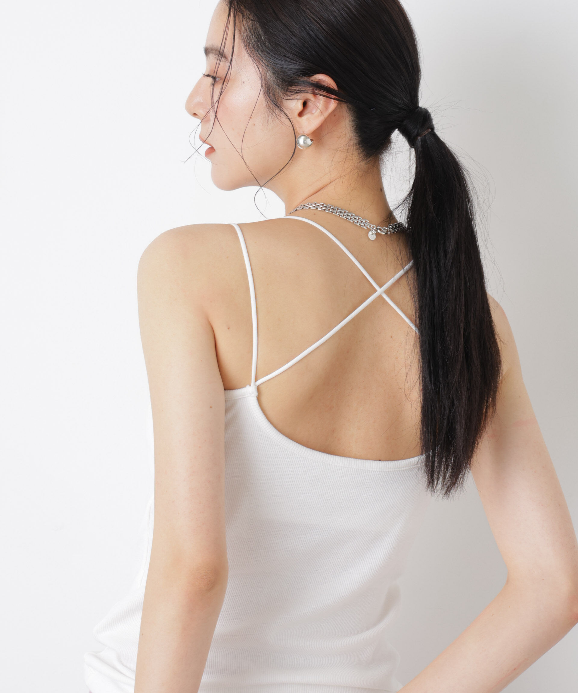 nano･universe「カップ付きバッククロスキャミソール」|Tシャツ・カットソー|